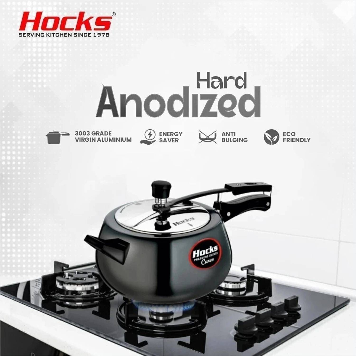 Hocks Black 5L Pressure Cooker - Image 2