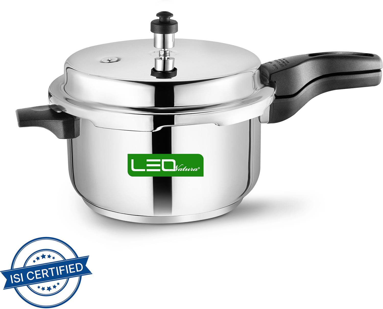 Leo Natura Stainless Steel Cooker 5 L Outer Lid Induction Bottom Pressure Cooker