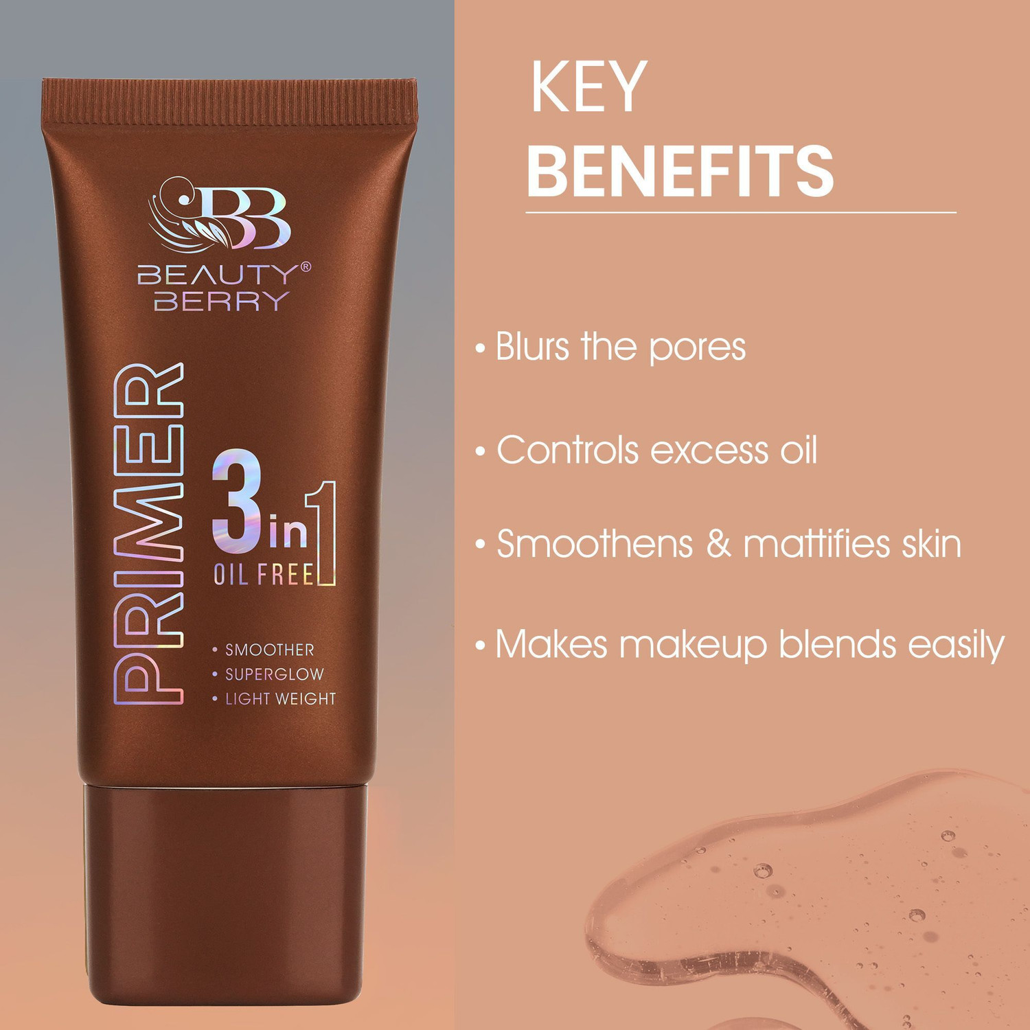 Image of Beauty Berry 3 in 1 Oil Free Primer - 25 ml