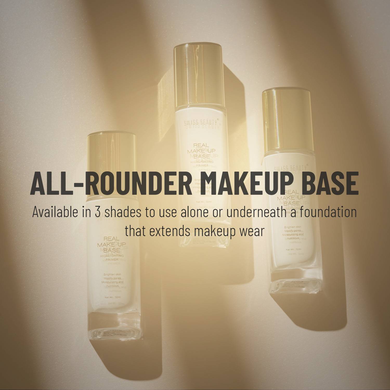 SWISS BEAUTY Real Makeup Base Highlighting Primer 32 ml - Image 4