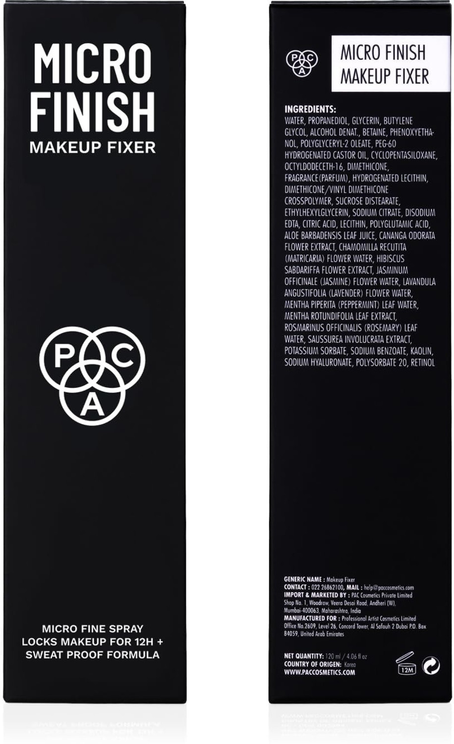 Image of purely bare Micro Finish Fixer Spray Quick Drying Microfine Mist,Longlasting Sweatproof Primer - 120 ml (transparent)