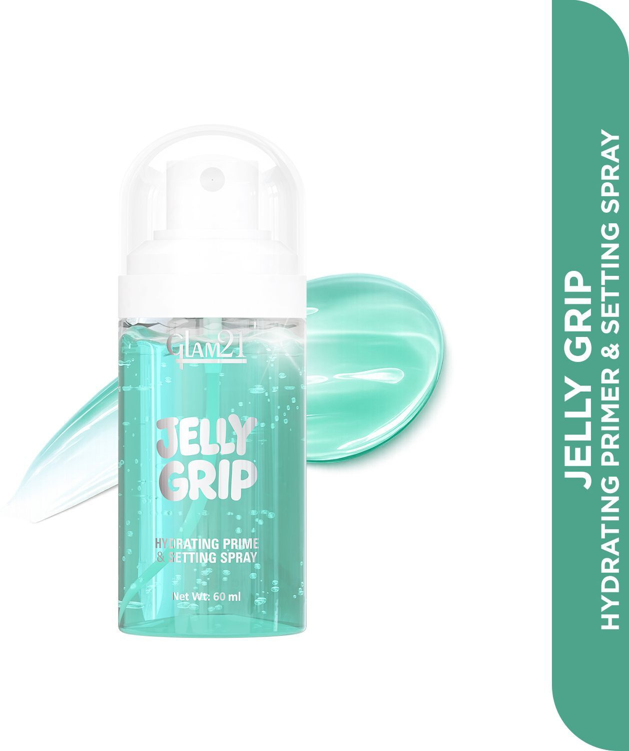 Glam21 Jelly Grip Hydrating Primer & Setting Spray With Hyaluronic Acid & Aloe Vera | Primer  - 60 ml