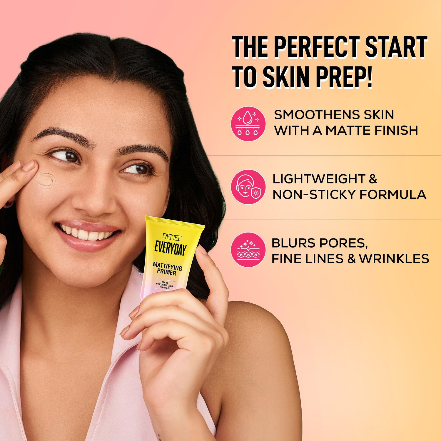 Image of Renee Everyday Face Primer, Blurs Fine Lines, Wrinkles, Pores, Skincare Infused Makeup Primer - 30 ml