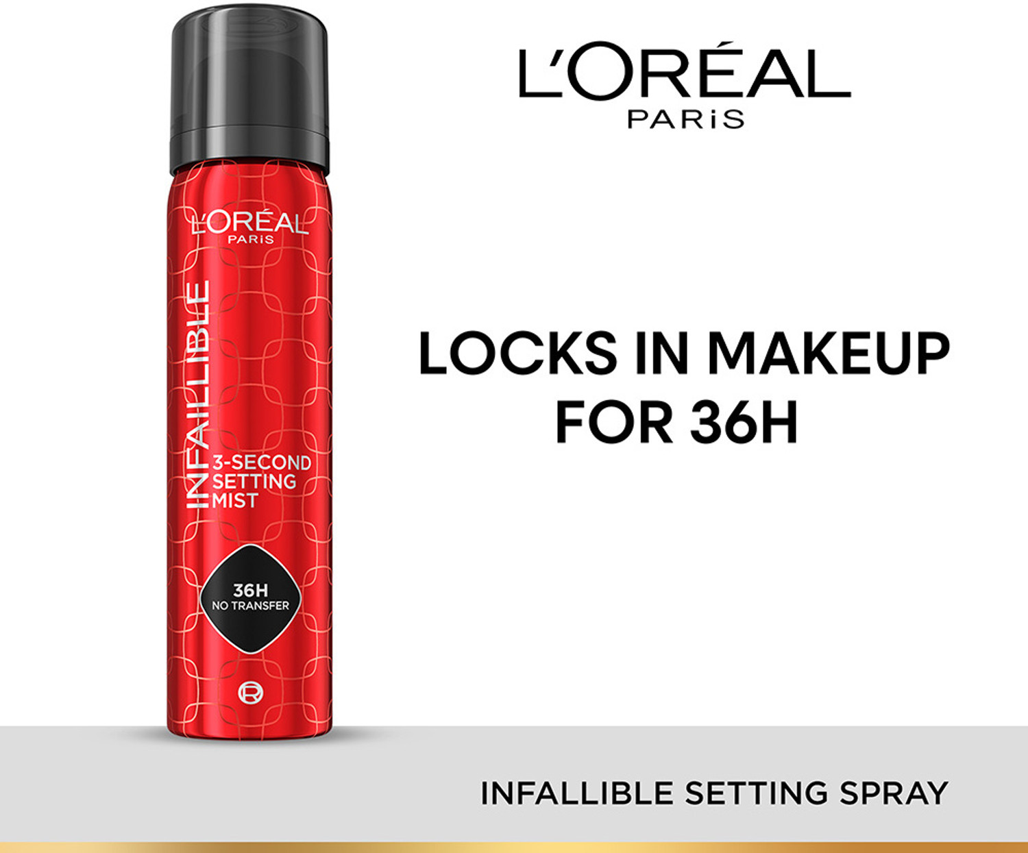 Image of L'Oreal Paris INFALLIBLE 3-SECOND SETTING SPRAY, 36Hr Long Lasting Makeup Primer - 75 ml