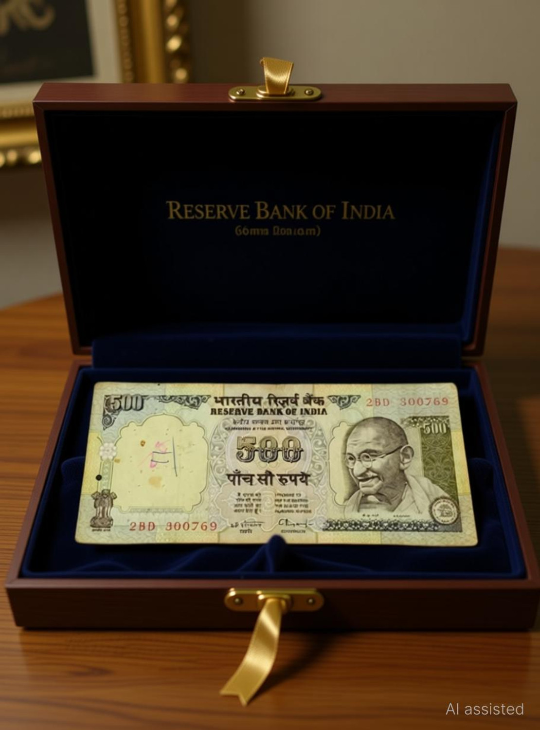 Image of Antique collection 500 Rupees Paper Printed Currency