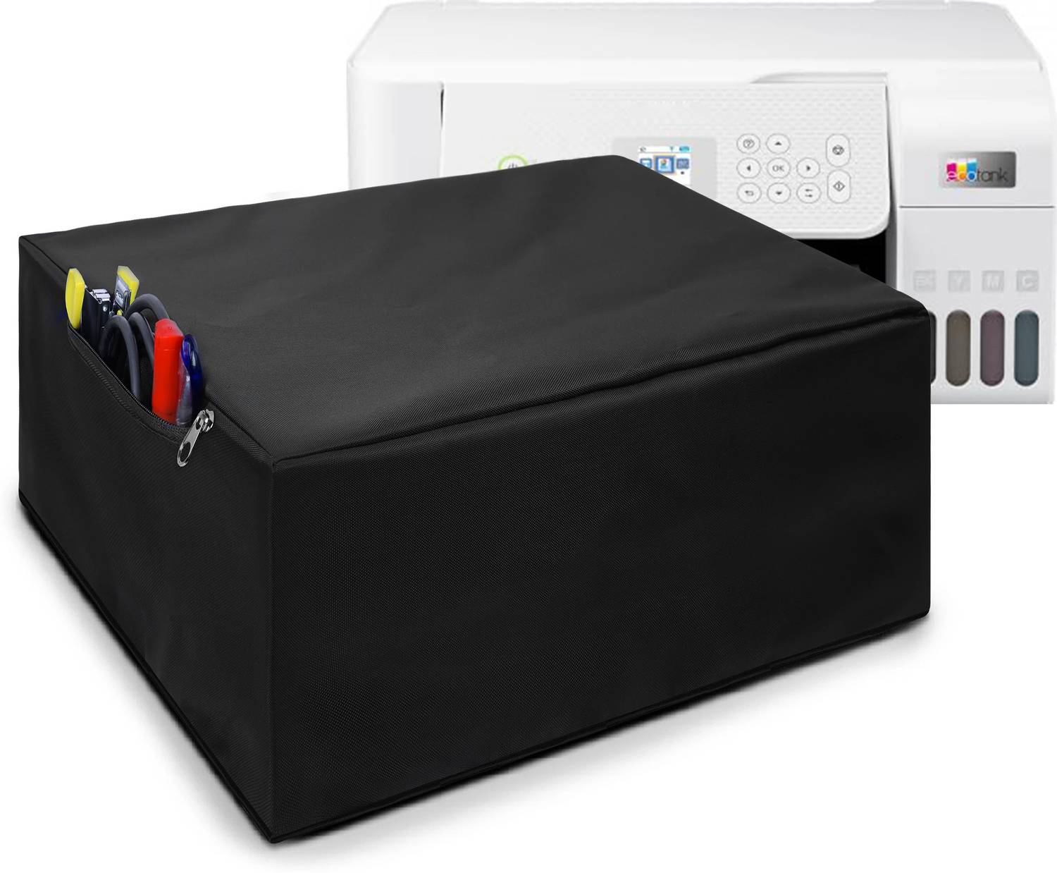 Alifiya Dust Proof Washable Printer Cover for Epson EcoTank L3266 All-in-One - Black Printer Cover