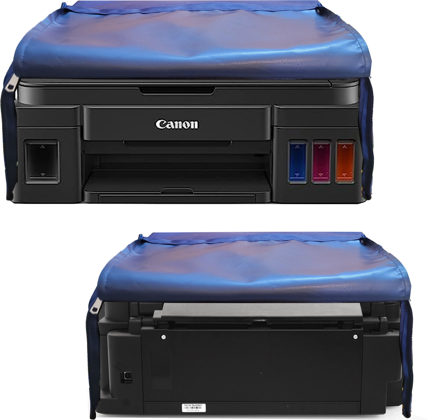Image of Protectio Dust proof Printer Cover for Canon Pixma G3010 Chain printer cover- Blue Printer Cover