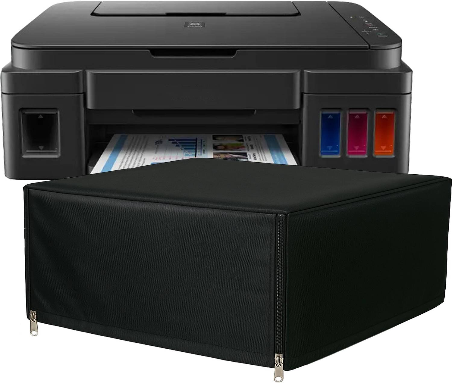 Protectio Dust Proof Washable Chain Printer Cover for Pixma G3010 All-in-One Ink Tank Printer Cover