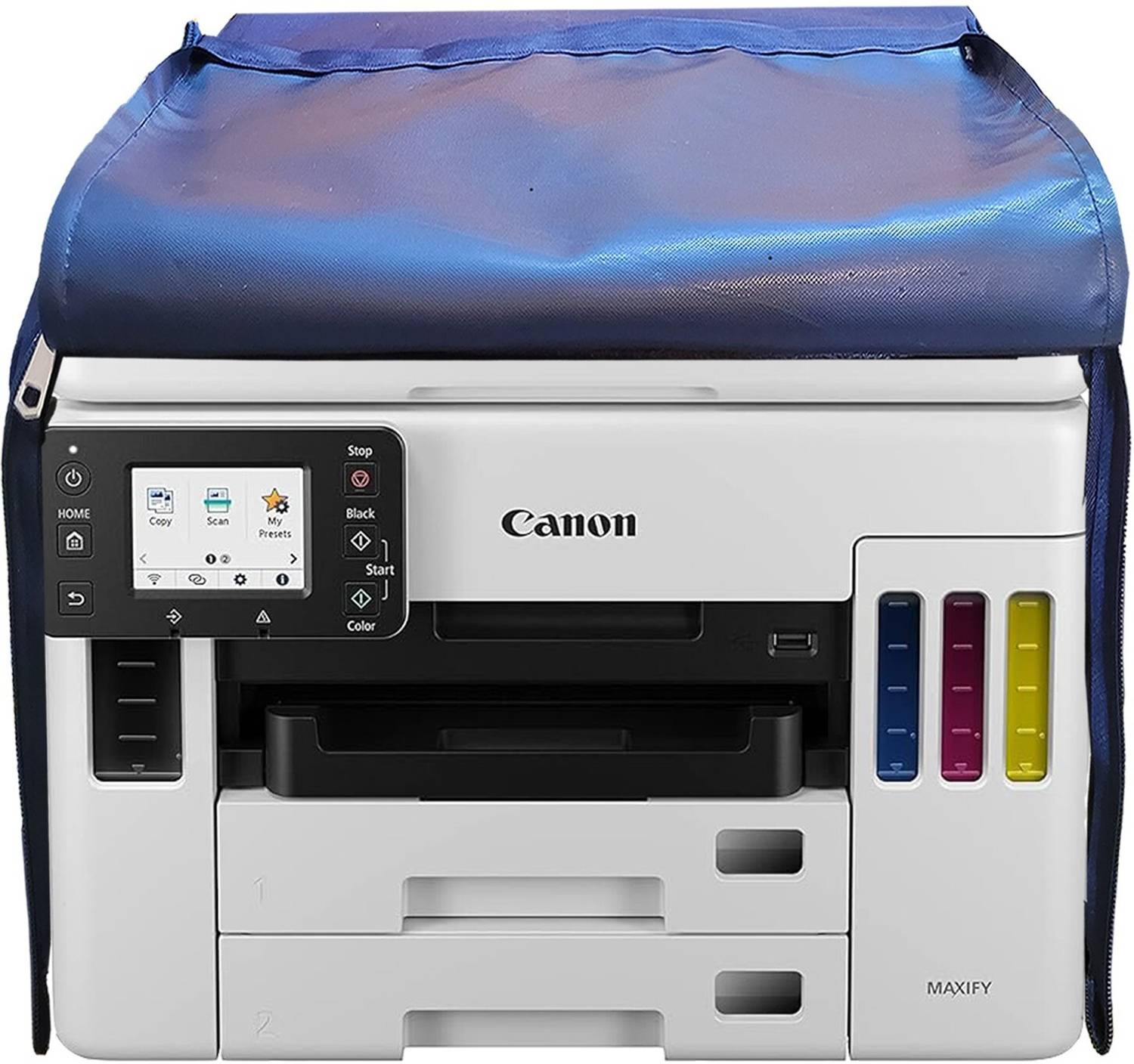 Protectio Chain Printer Cover for Can-on MAXIFY GX7070 MegaTank –Blue DustProof / Washable Printer Cover