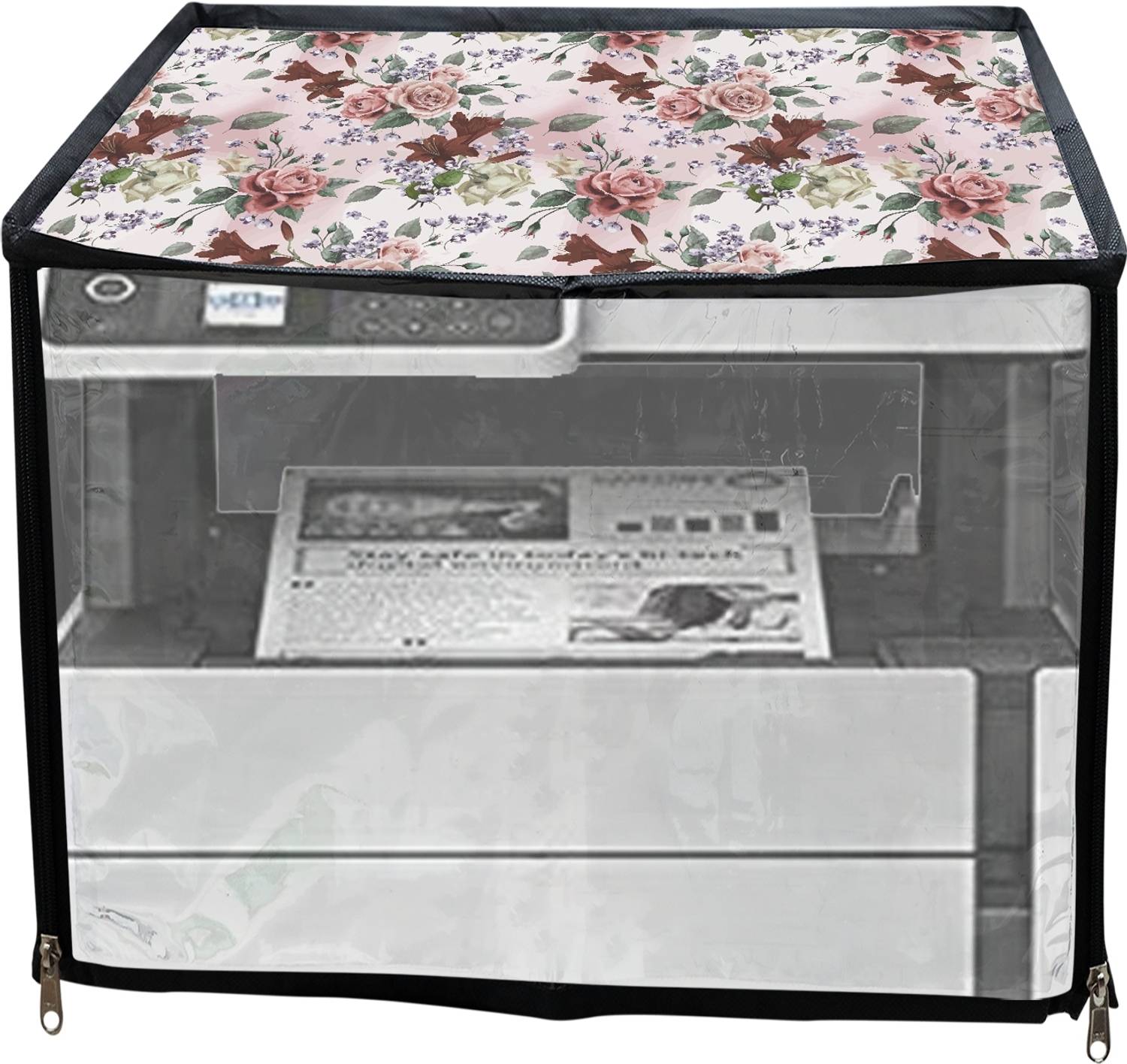 ATP Printer Cover For Epson Eco Tank M2170 Ink Tank Printer (Pink Rose Print) Printer Cover