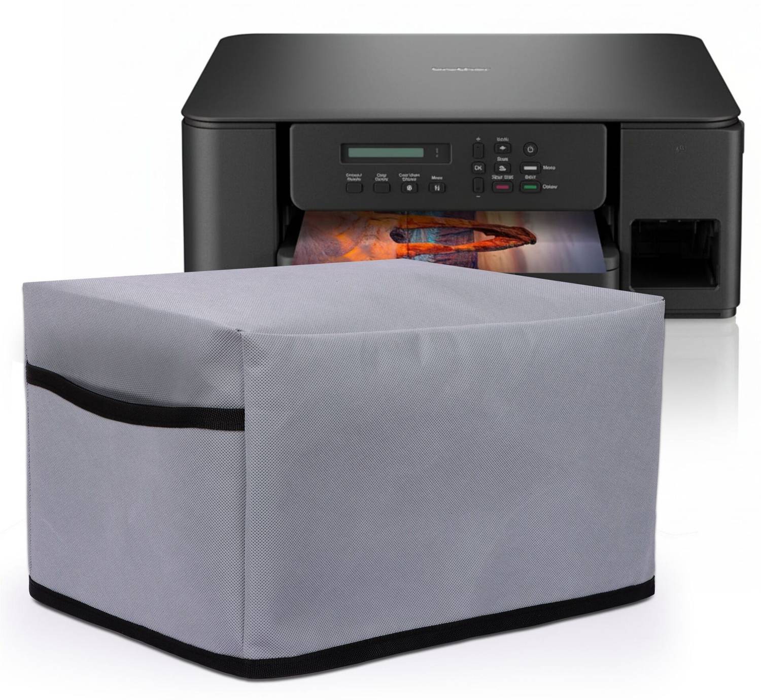 Cranique Dust Proof Printer Cover for Brother Ink Tank DCP-T535DW / DCP-T530DW - Grey Printer Cover