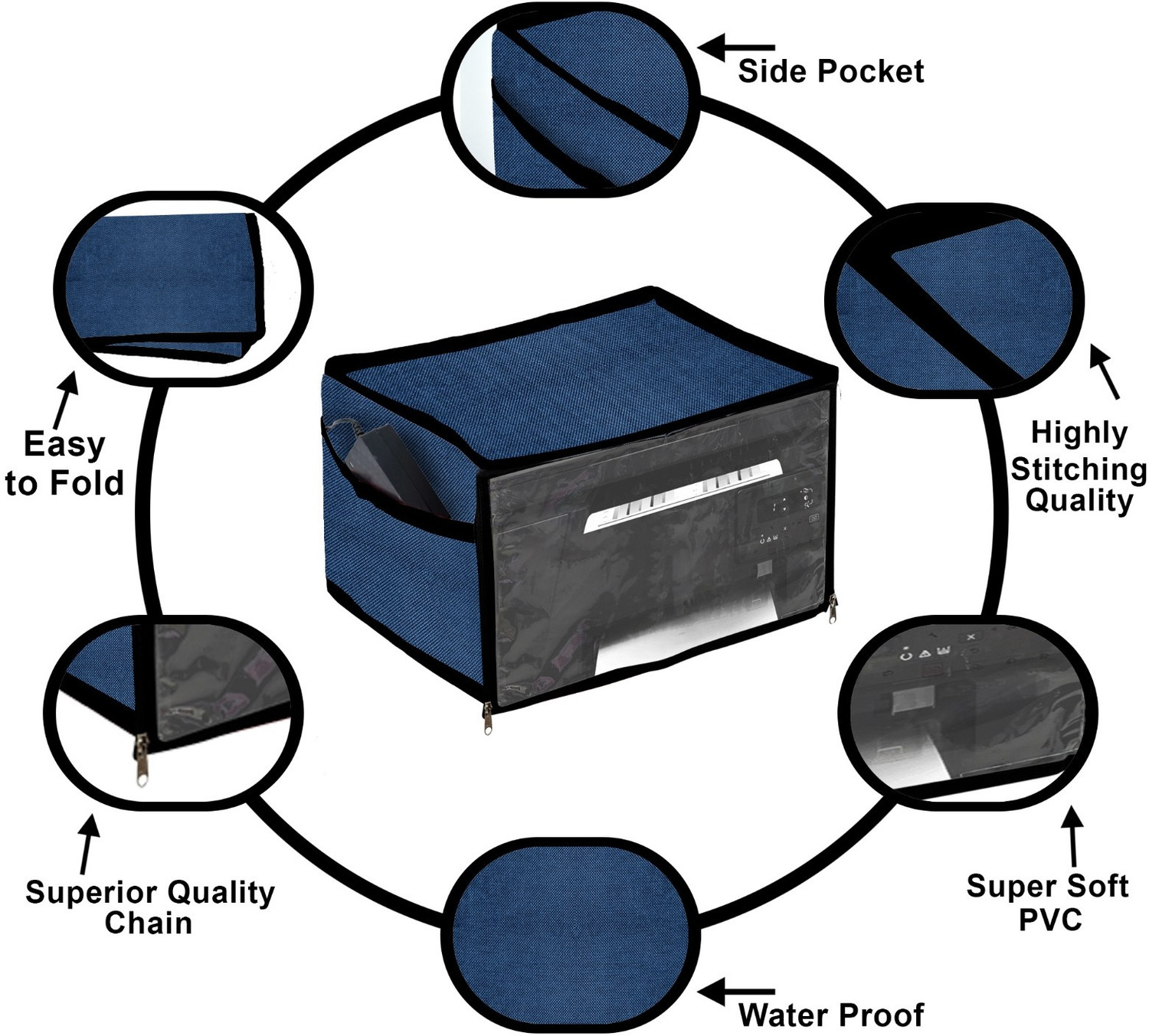Image of ATP Printer Cover Suitable for Canon Image Class MF4820D Printer (Blue Color) Printer Cover