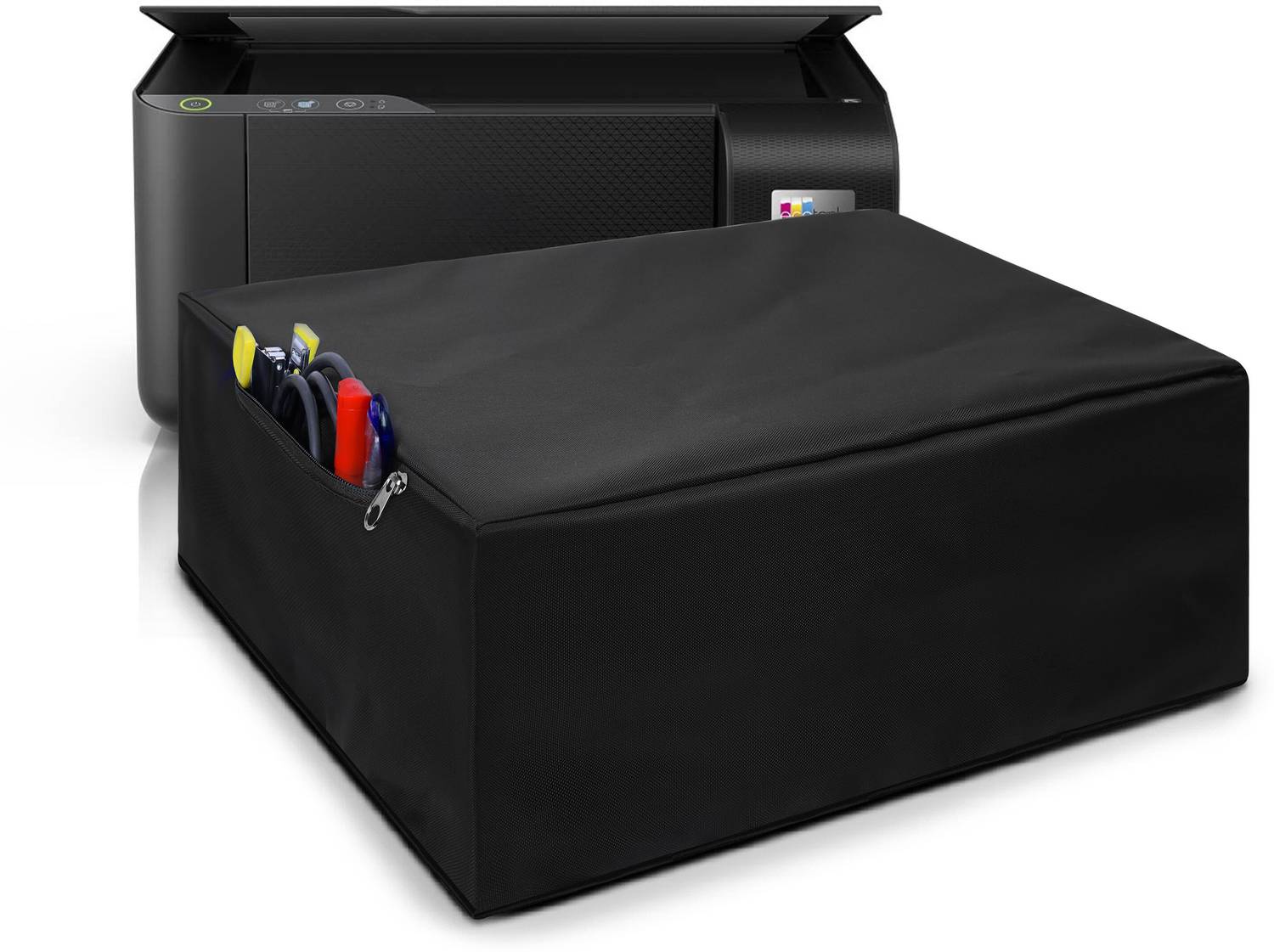 Alifiya Nylon Printer Cover For Epson L3211 All-in-One Ink Tank Printer - Black Printer Cover
