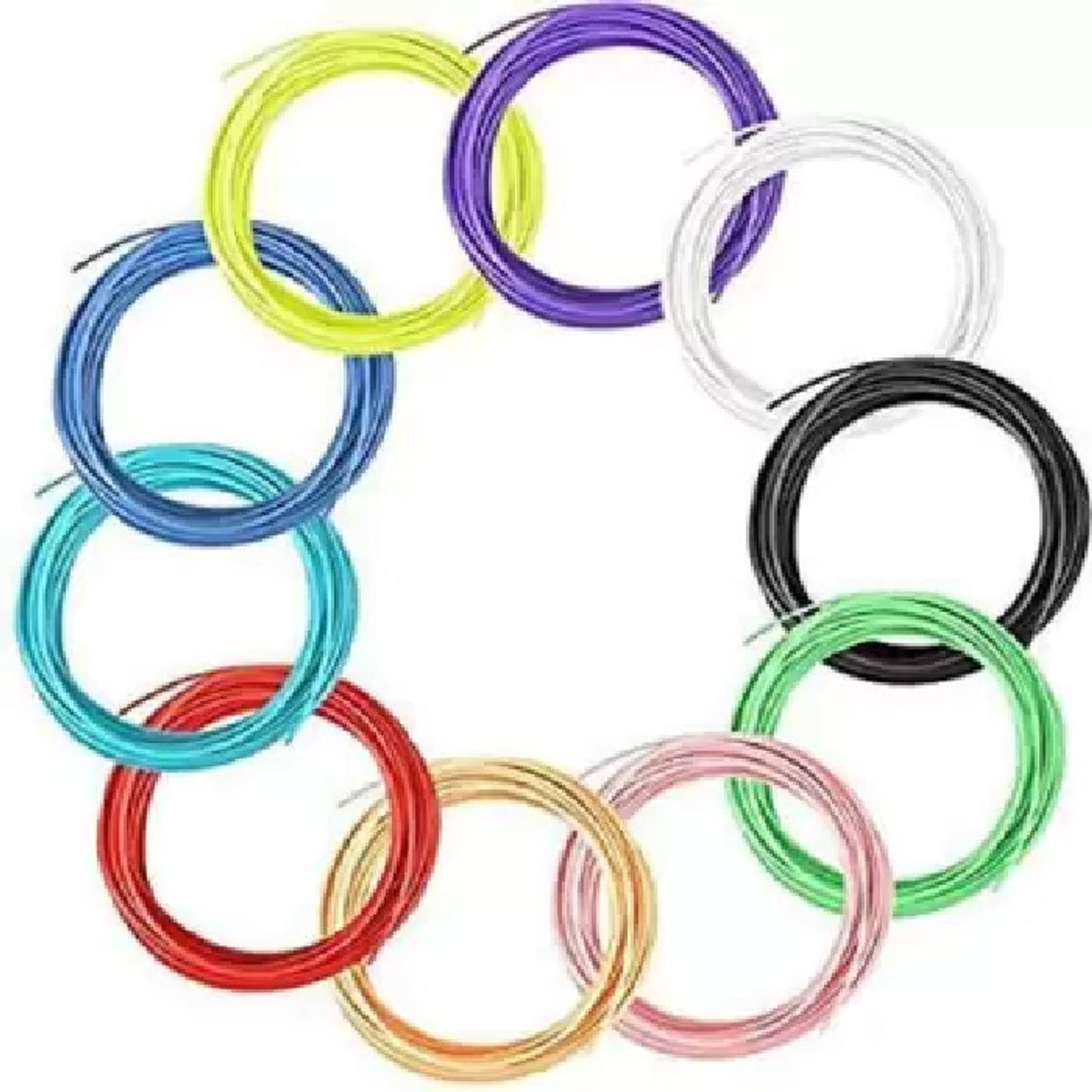 3D Galaxy PLA Filament for 3D Pen (1.75 mm Thickness, 5 m Each) - Set of 10 Printer Filament