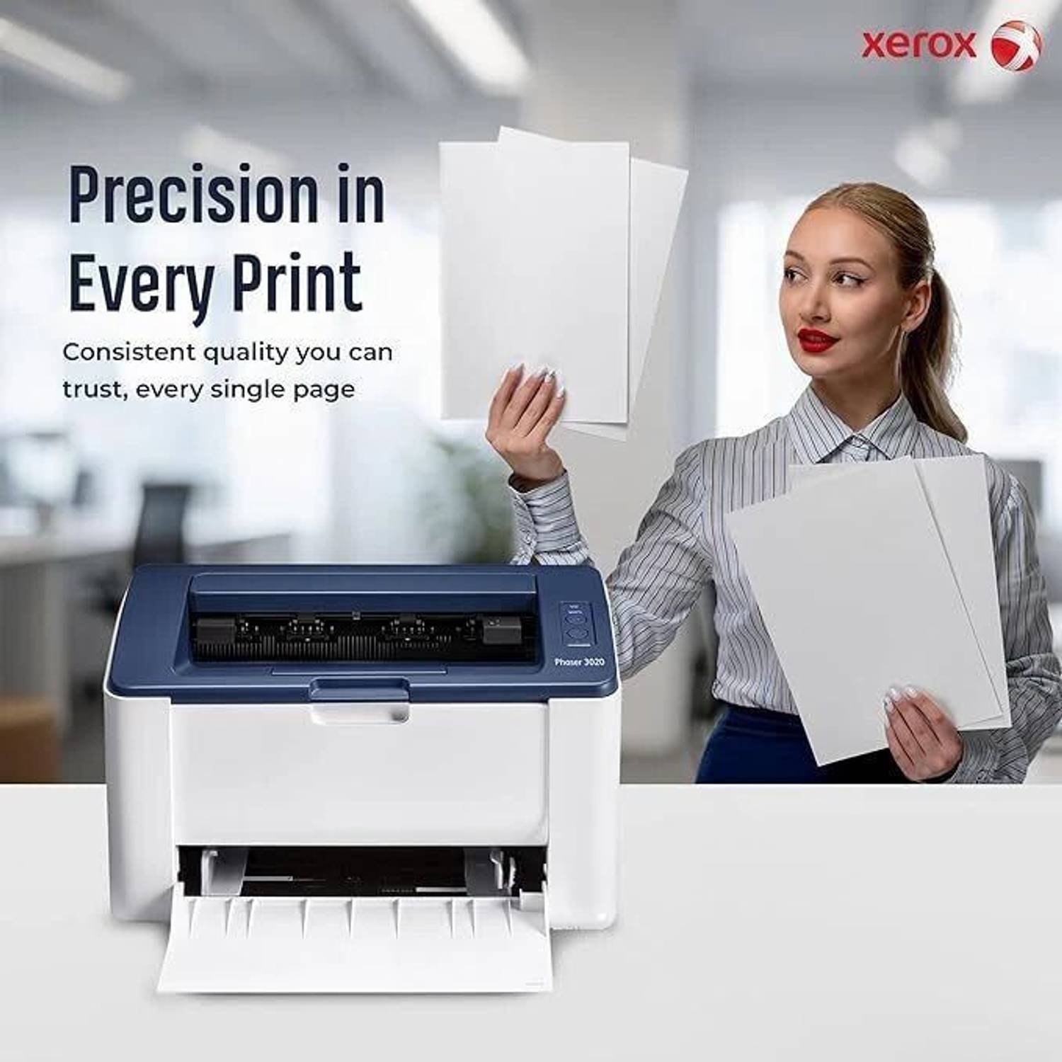 Xerox Phaser 3020_BI Single Function Wireless Printer (White