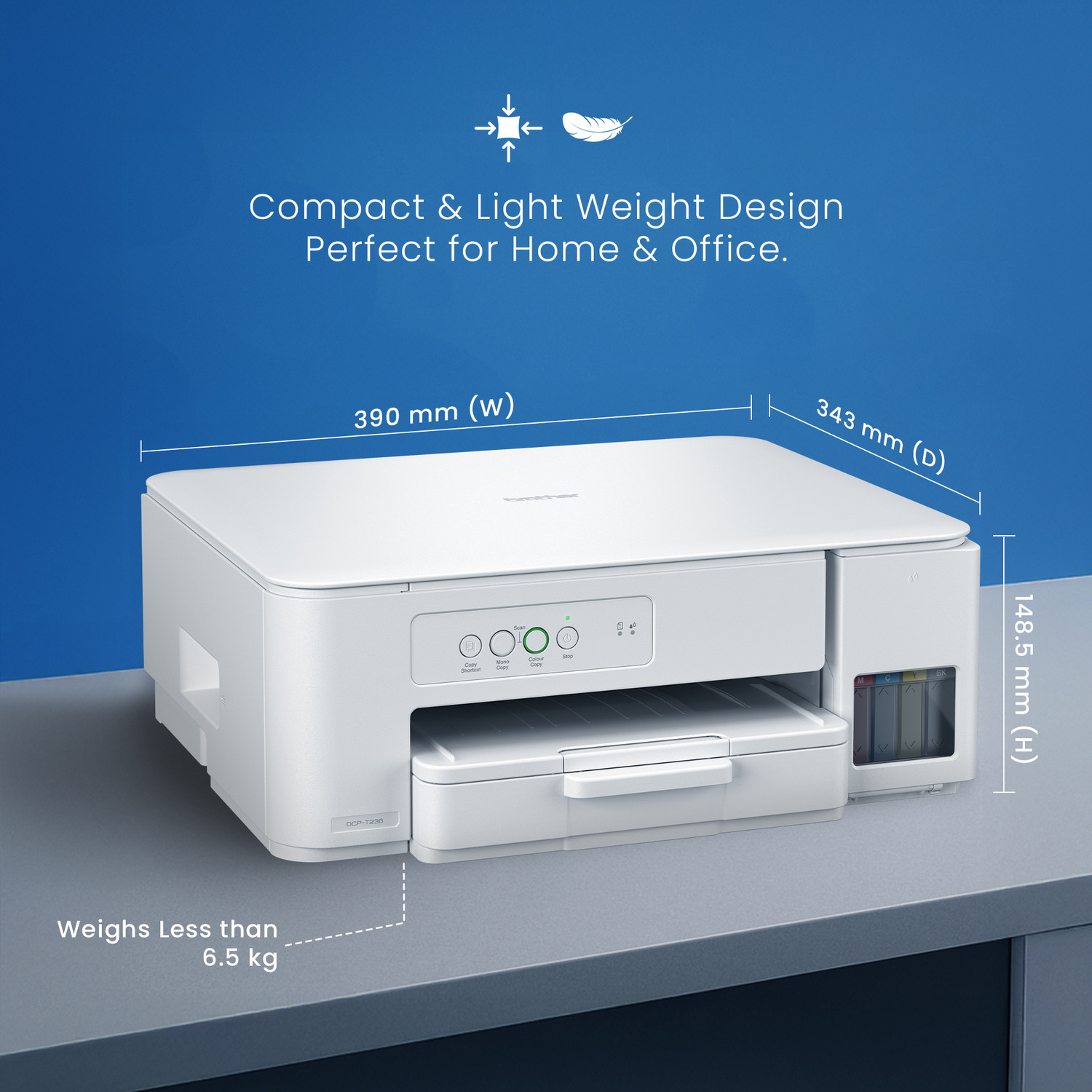 brother DCP-T236 Multi-function Color Ink Tank Printer (Color Page Cost ...