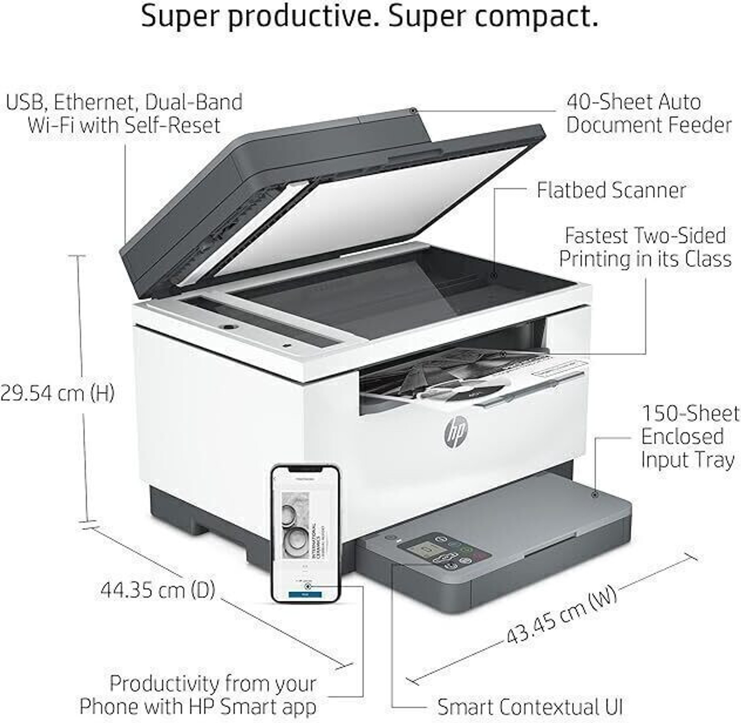 Image of HP Laserjet MFP M233sdw Printer Multi-function WiFi Monochrome Laser Printer