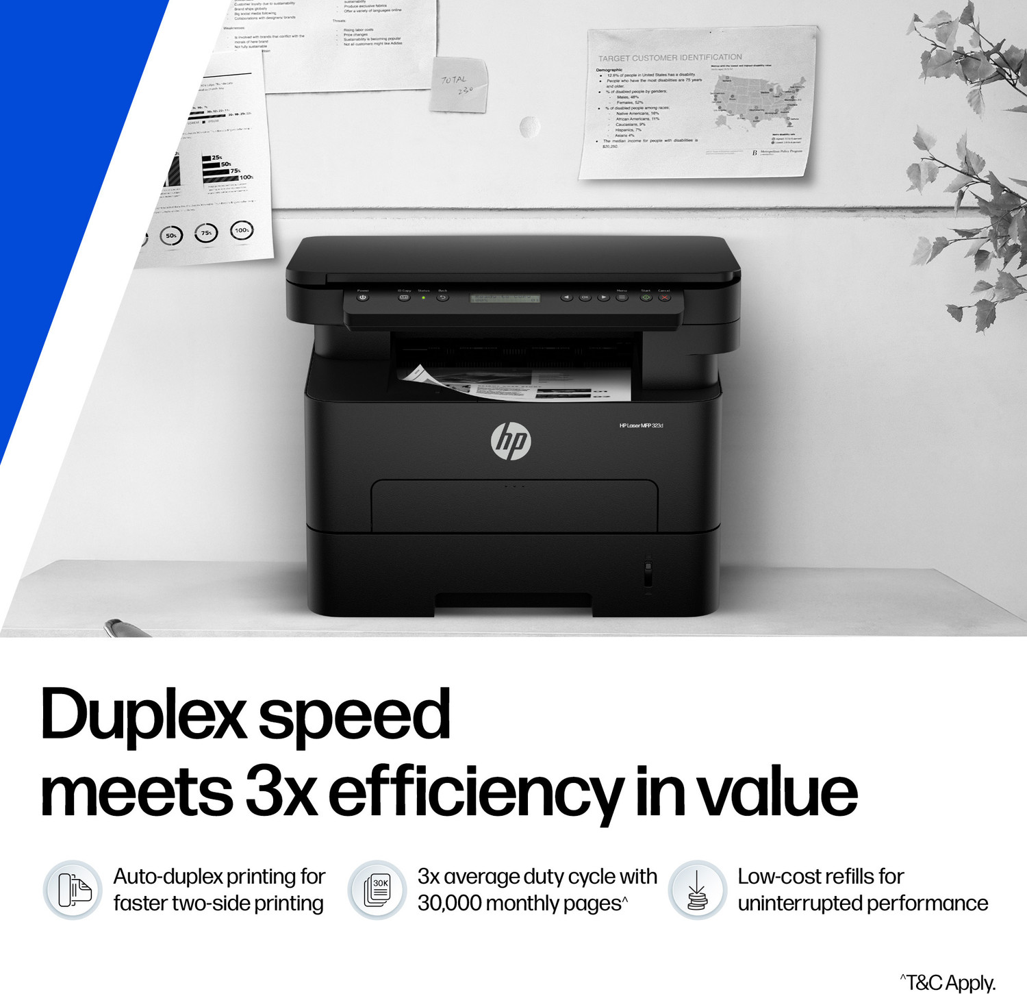 Image of HP Laser MFP 323d Multi-function Monochrome Laser Printer