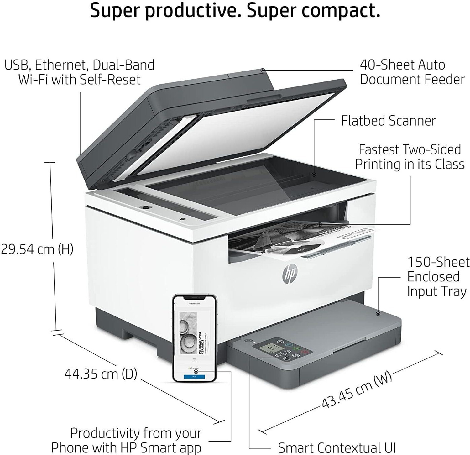 Image of HP Laserjet MFP M233sdw Single Function WiFi Monochrome Laser Printer