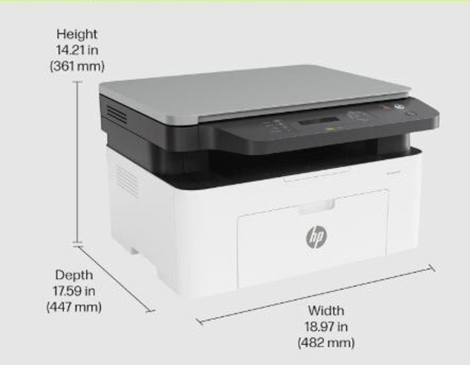 Image of HP Laser MFP 1188A Printer with Print Scan Copy, USB Connectivity, Compact Office Multi-function Monochrome Laser Printer