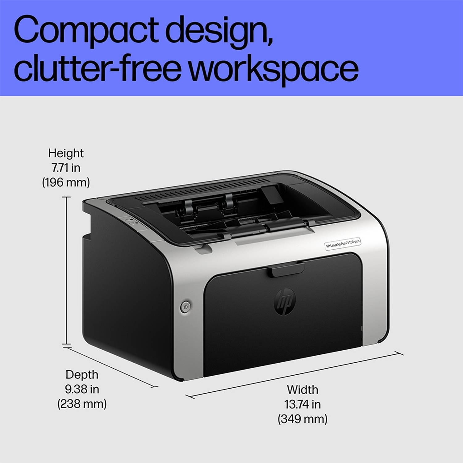 HP LaserJet Pro P1108 Plus Monochrome Laser Printer - Image 2