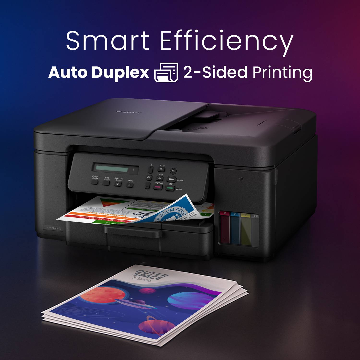 Brother DCP-T730DW Multi-function WiFi Color Ink Tank Printer - Image 4