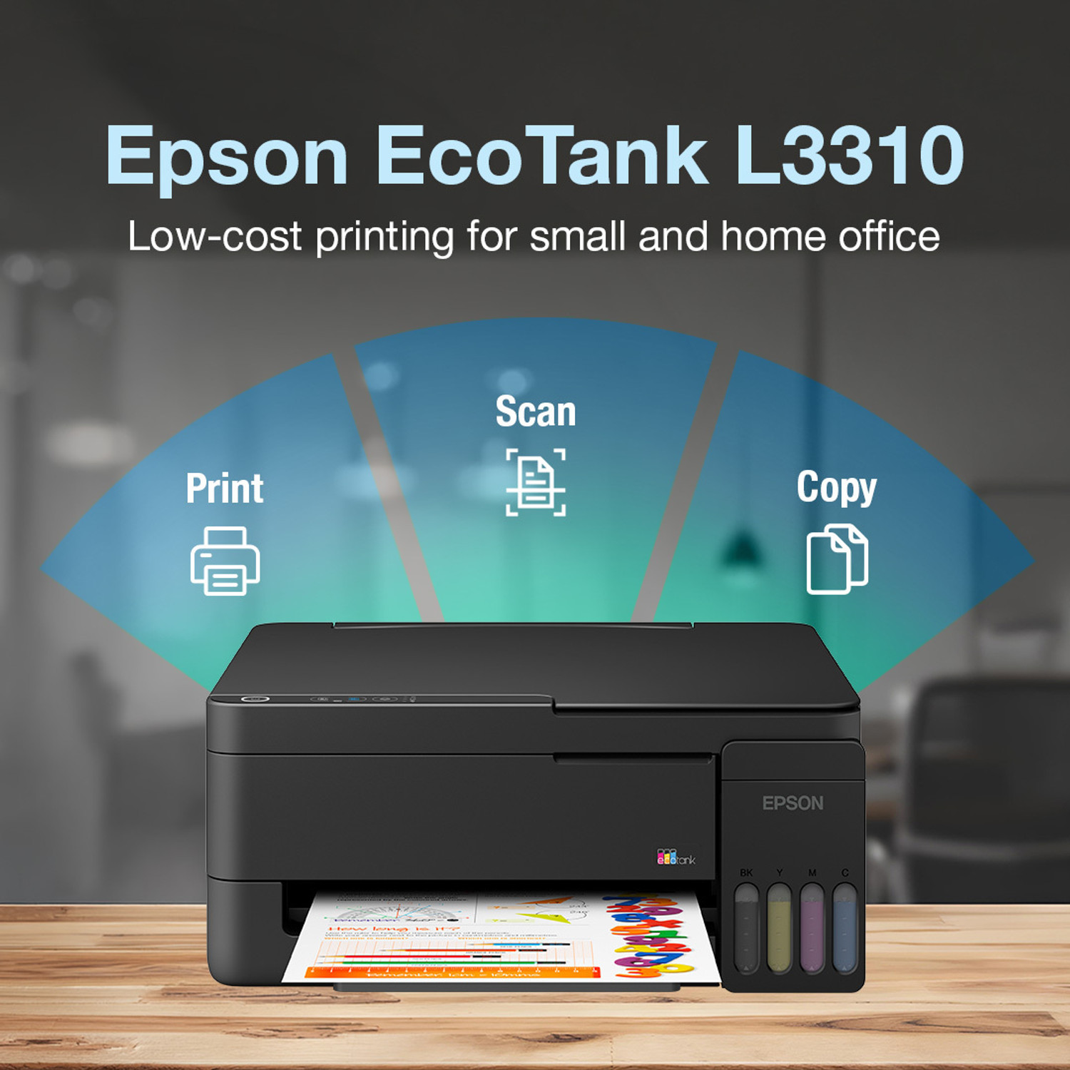 Image of Epson EcoTank L3310 Multi-function Color Ink Tank Printer