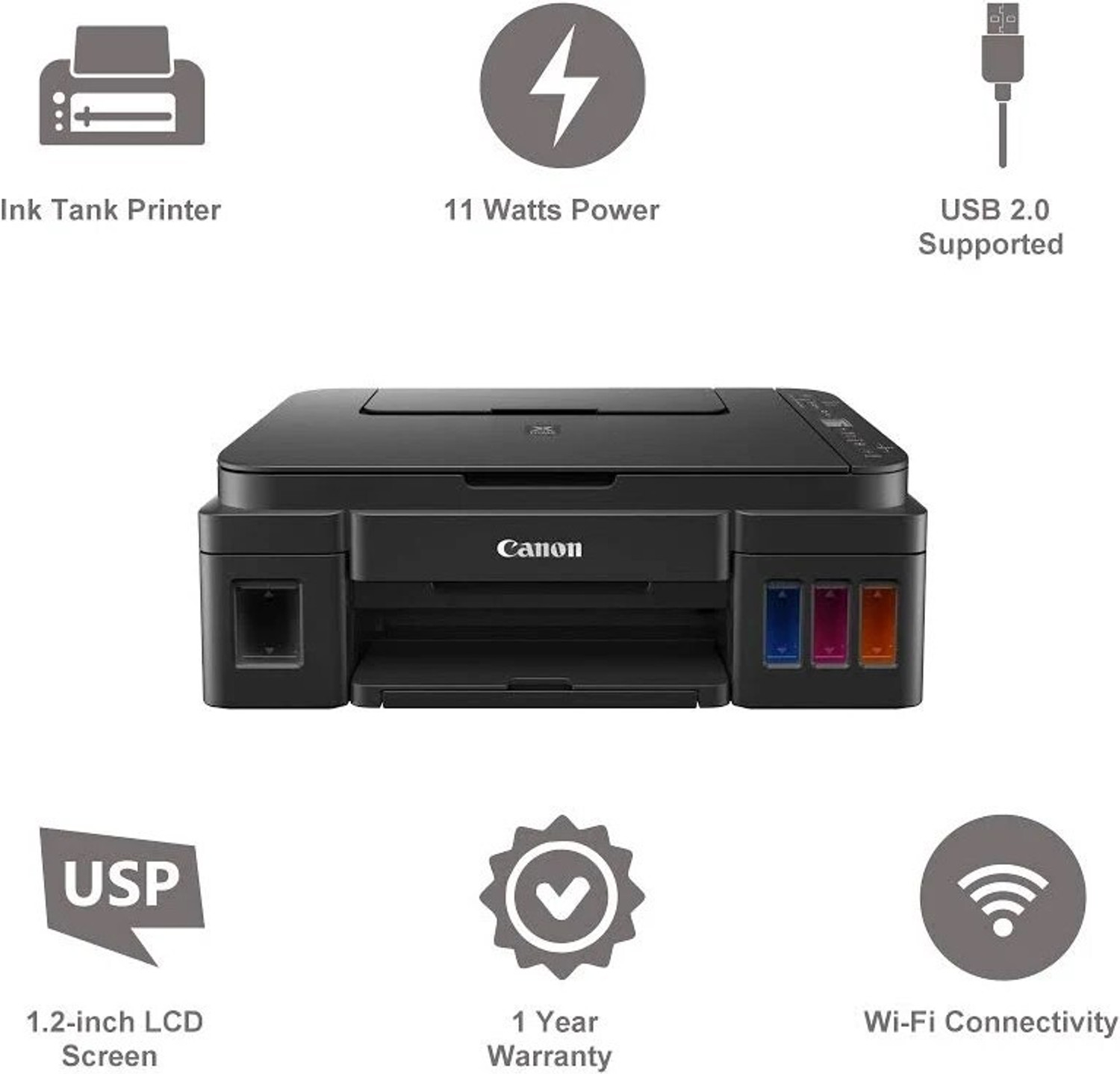 Image of Canon Pixma G3010 Multi-function WiFi Color Inkjet Printer