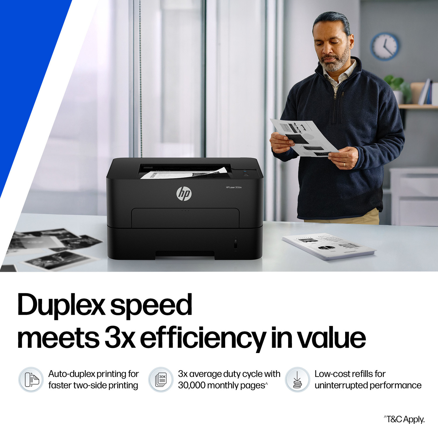 Image of HP Laser 303dw Single Function WiFi Monochrome Laser Printer