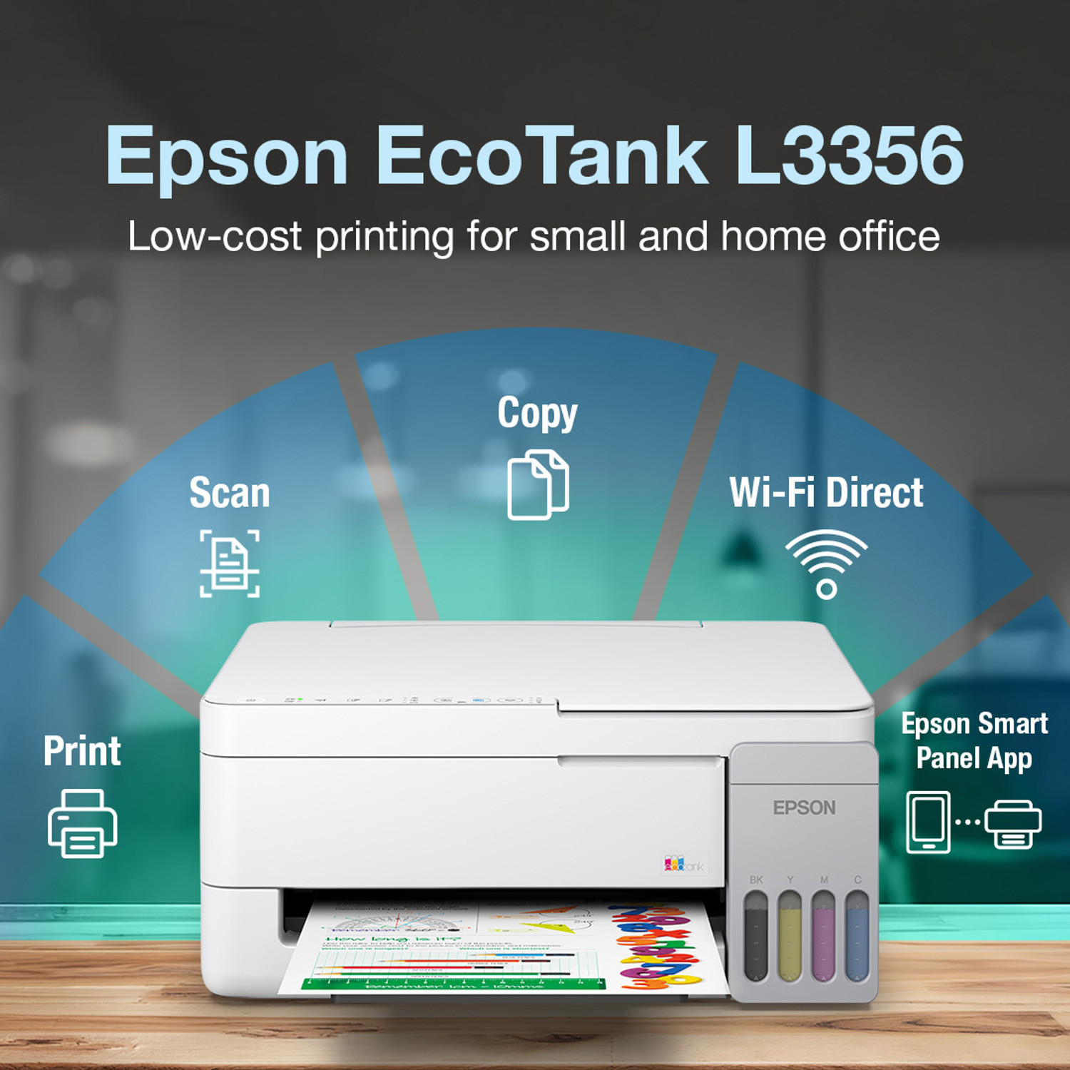 Image of Epson EcoTank L3356 Multi-function WiFi Color Ink Tank Printer