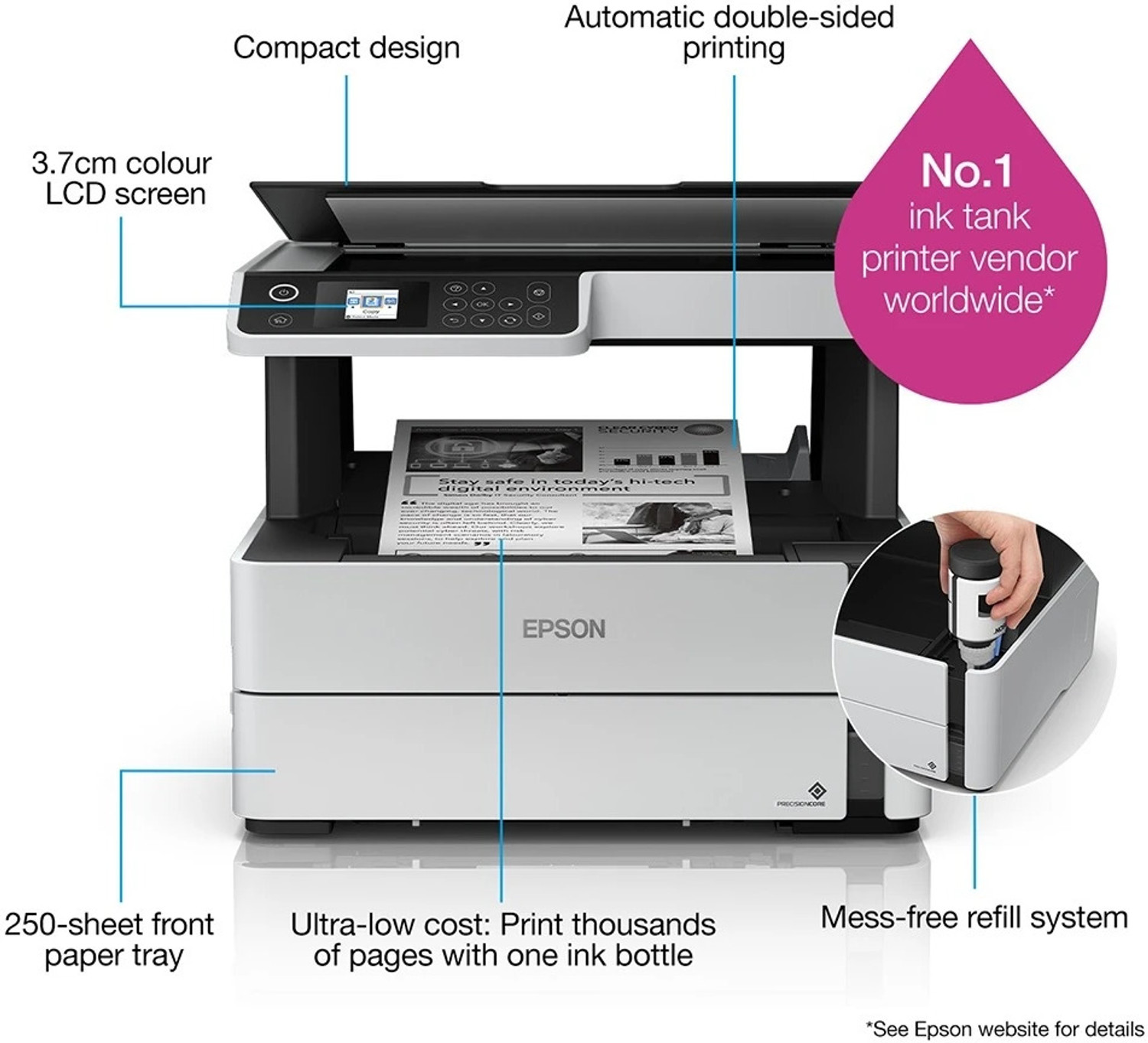 Image of Epson M2140 Multi-function Monochrome Ink Tank Printer