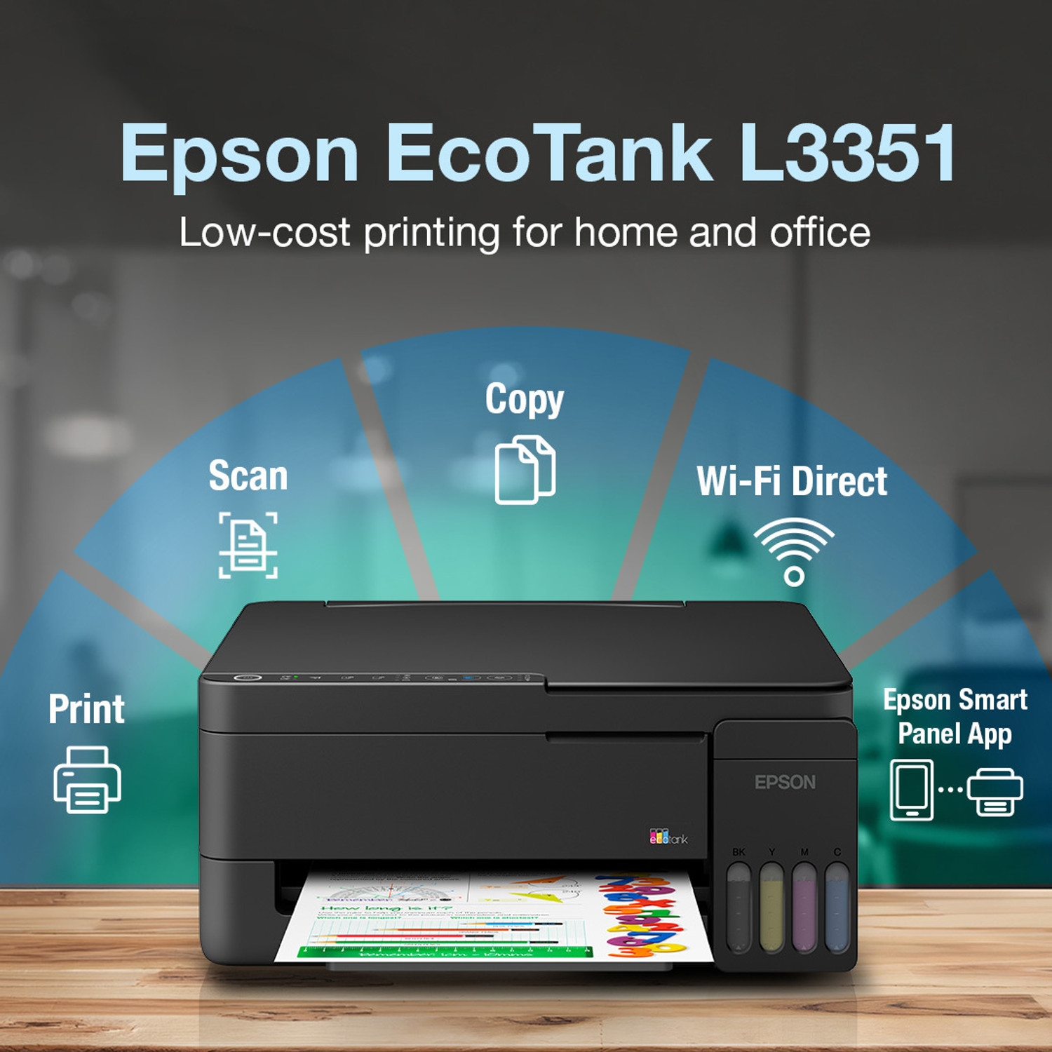 Image of Epson L3351 Multi-function WiFi Color Ink Tank Printer