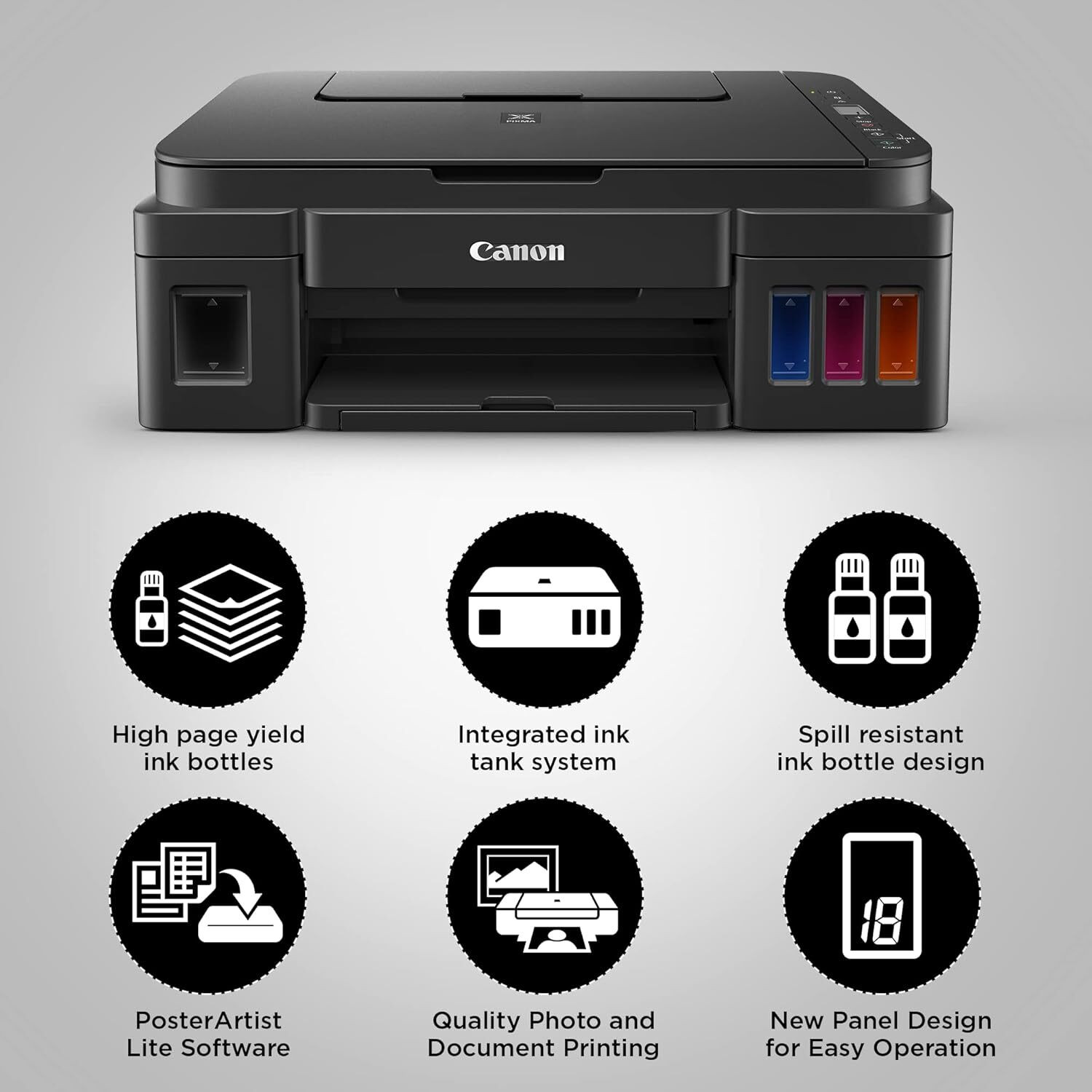 Image of Canon PIXMA MegaTank G2010 All-in-One Ink Tank Colour Printer) Multi-function Color Inkjet Printer
