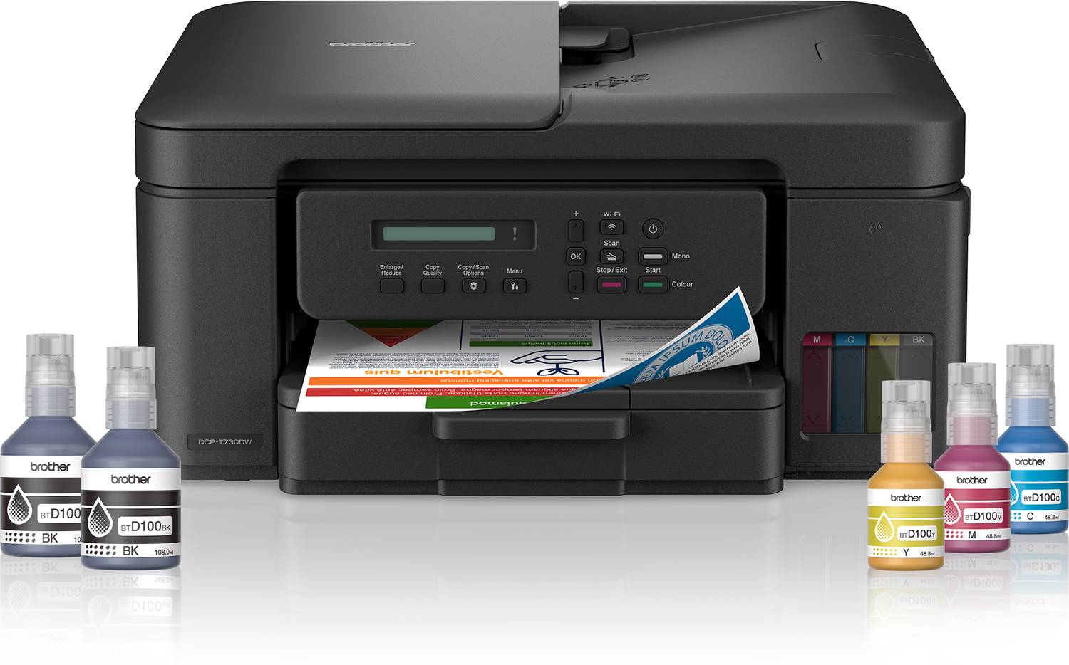 Brother DCP-T730DW Multi-function WiFi Color Ink Tank Printer - Image 1