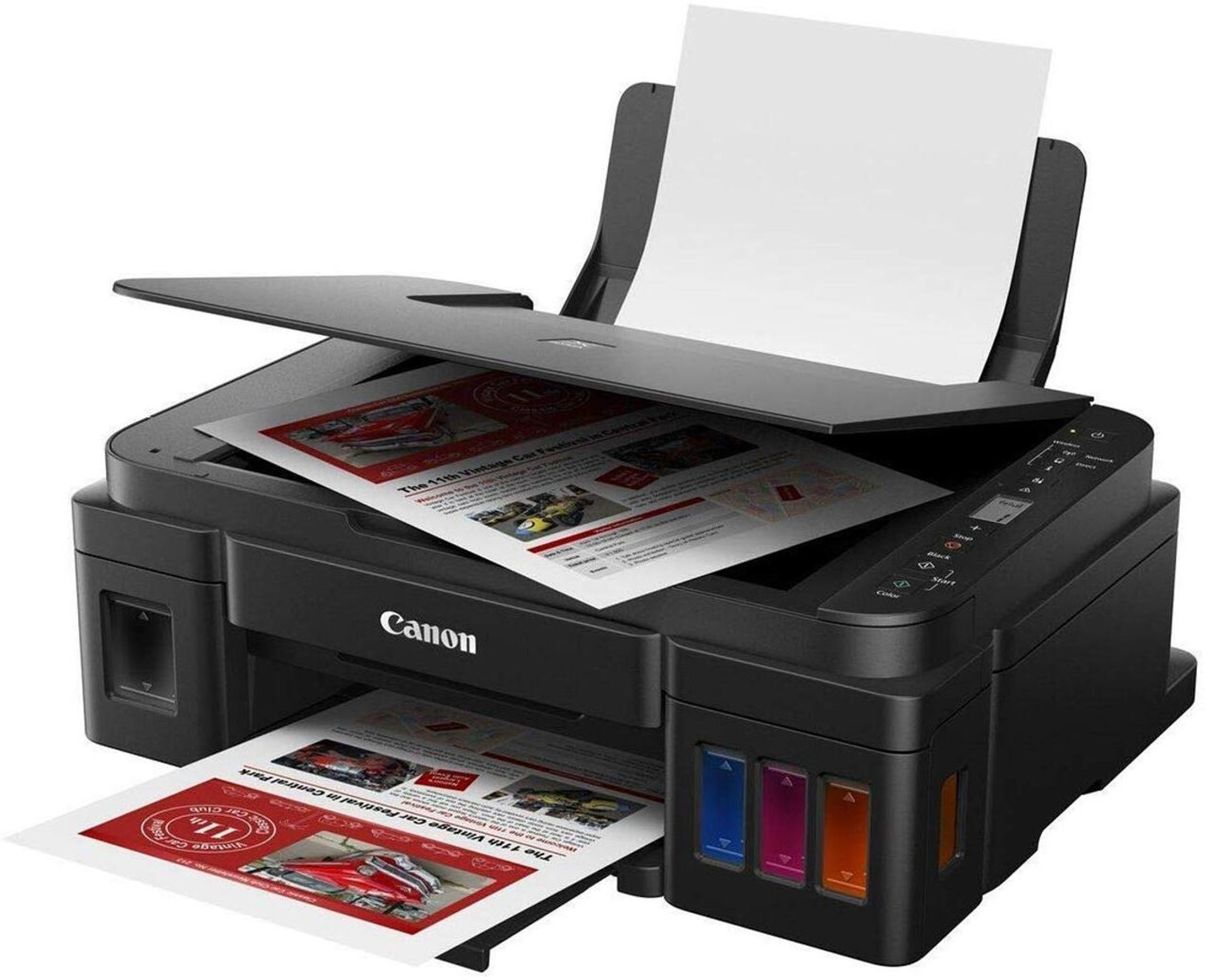 Image of Canon PIXMA Ink Efficient G3012 With 2 Extra Black Ink Bottle Multi-function WiFi Color Ink Tank Printer