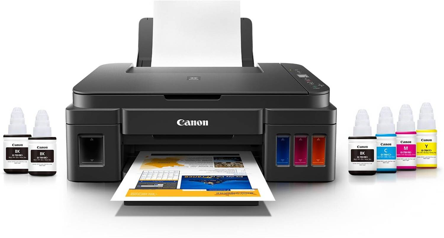 Canon PIXMA Ink Efficient G2012 With 2 Extra Black Ink Bottle Multi-function Color Ink Tank Printer