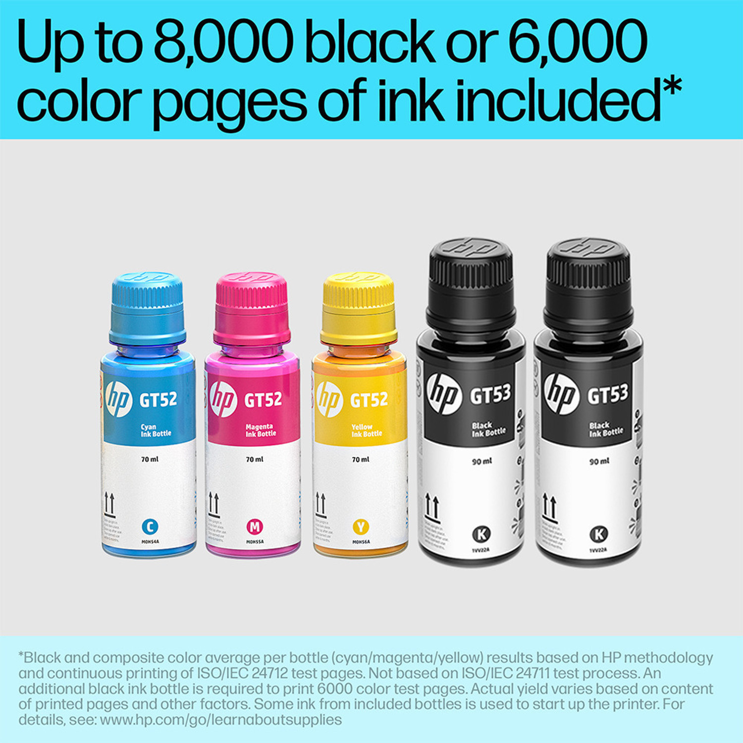 Image of HP Smart Tank 210 Single Function WiFi Color Ink Tank Printer with 1 Extra Black Ink Bottle and Up to 8000 Black & 6000 Pages of Ink in box