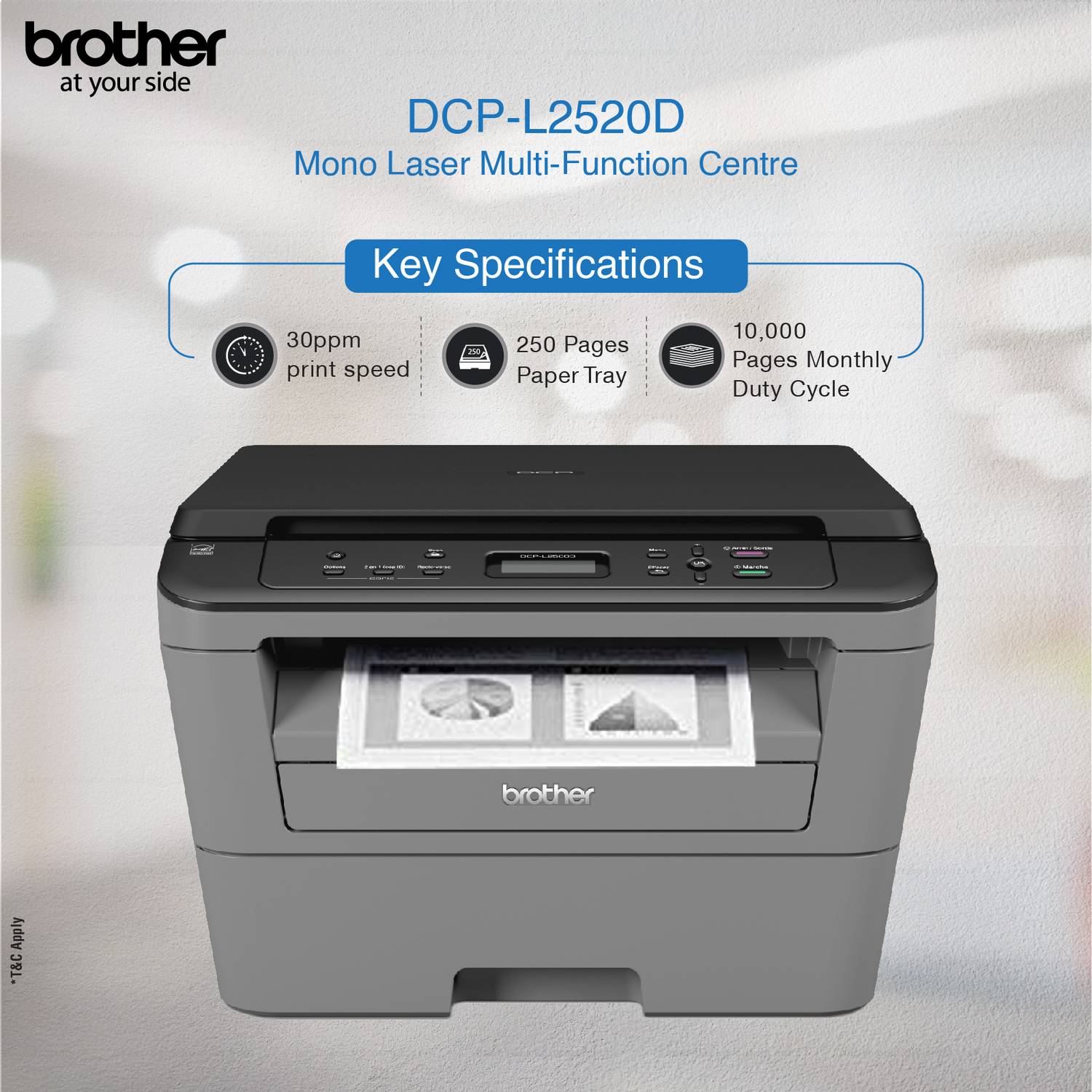 Brother DCP-L2520D IND Mono Laser Printer - Image 3