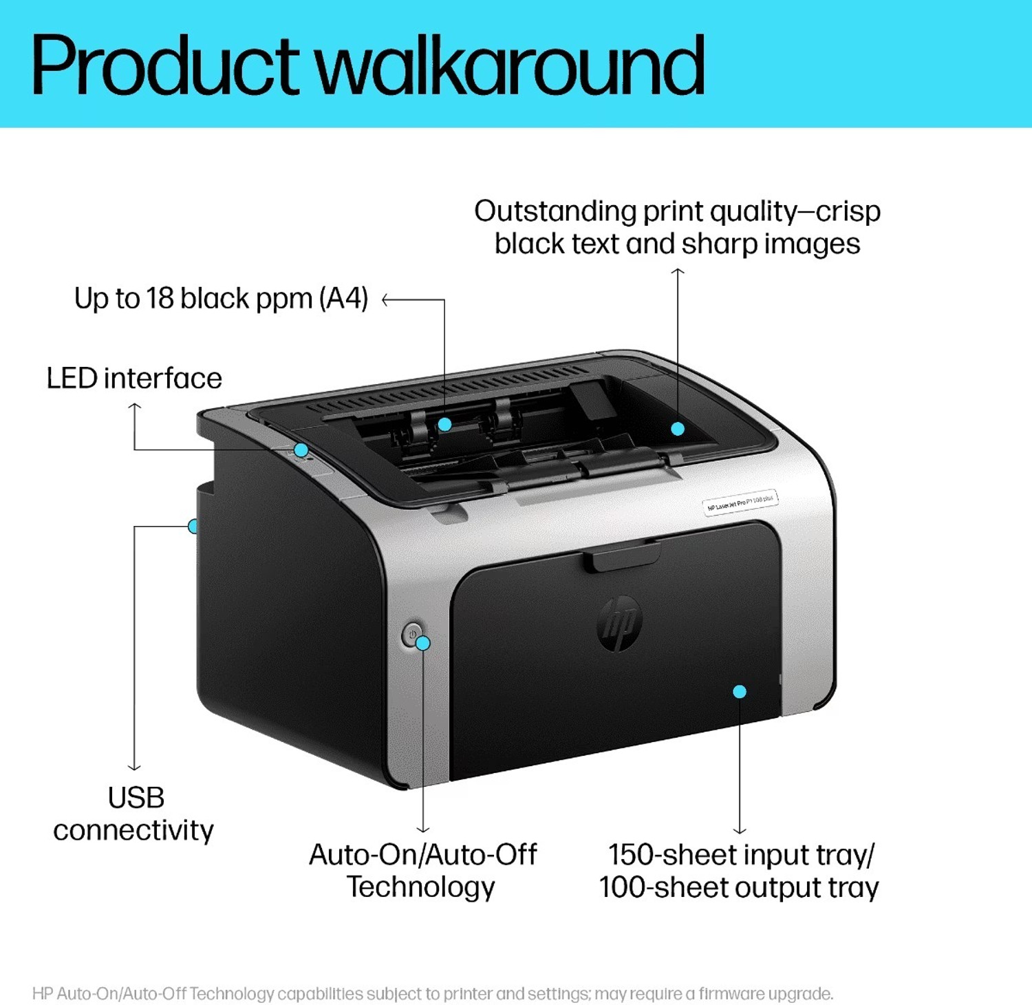 Image of HP Laserjet Pro P1108 Plus Single Function Monochrome Laser Printer