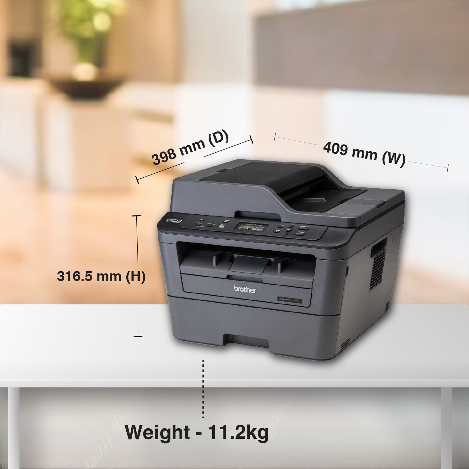 Image of brother DCP-L2541DW IND Multi-function WiFi Monochrome Laser Printer with Auto Duplex Feature