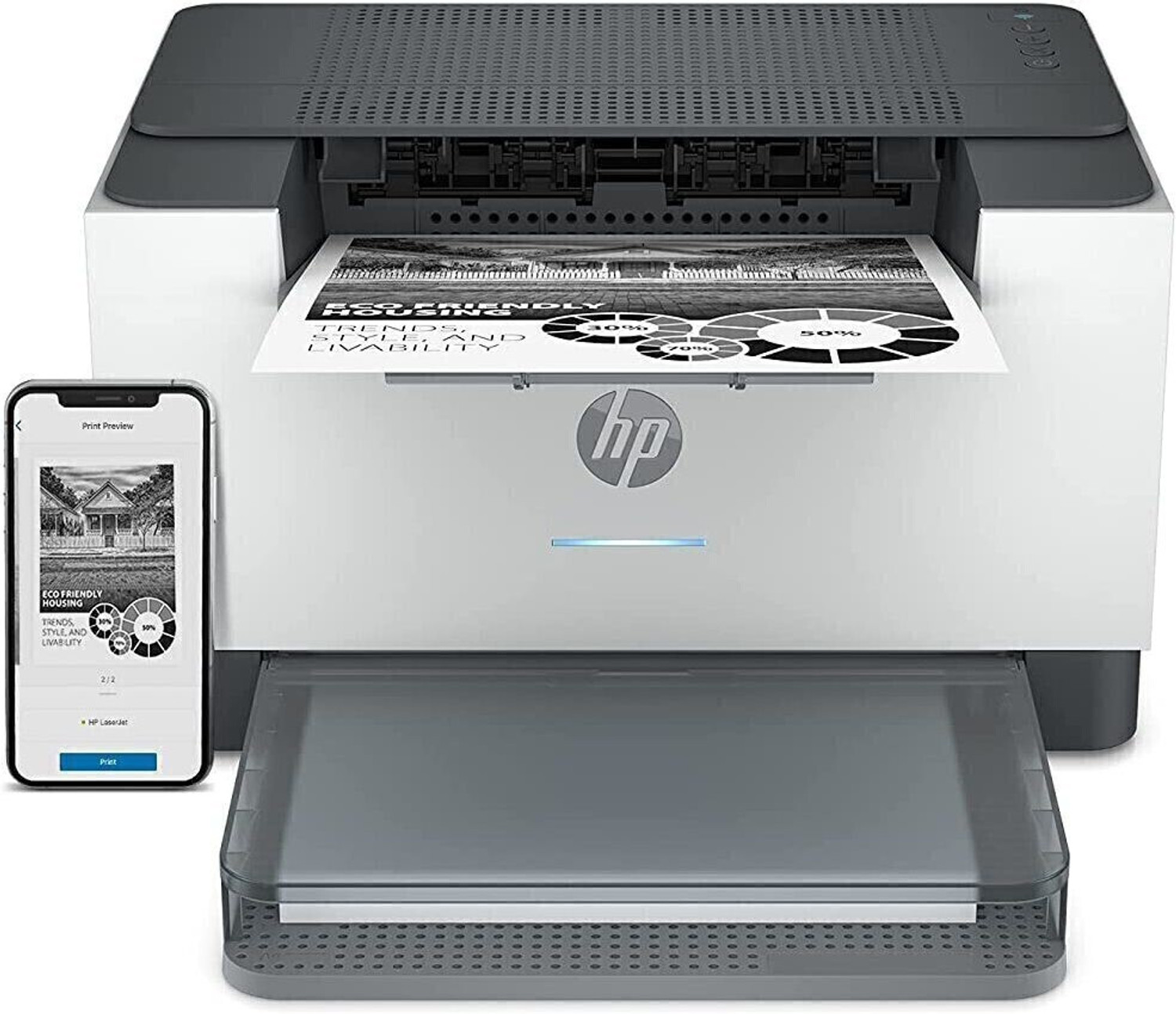 Image of HP M208dw Single Function WiFi Monochrome Laser Printer with Auto Duplex Feature