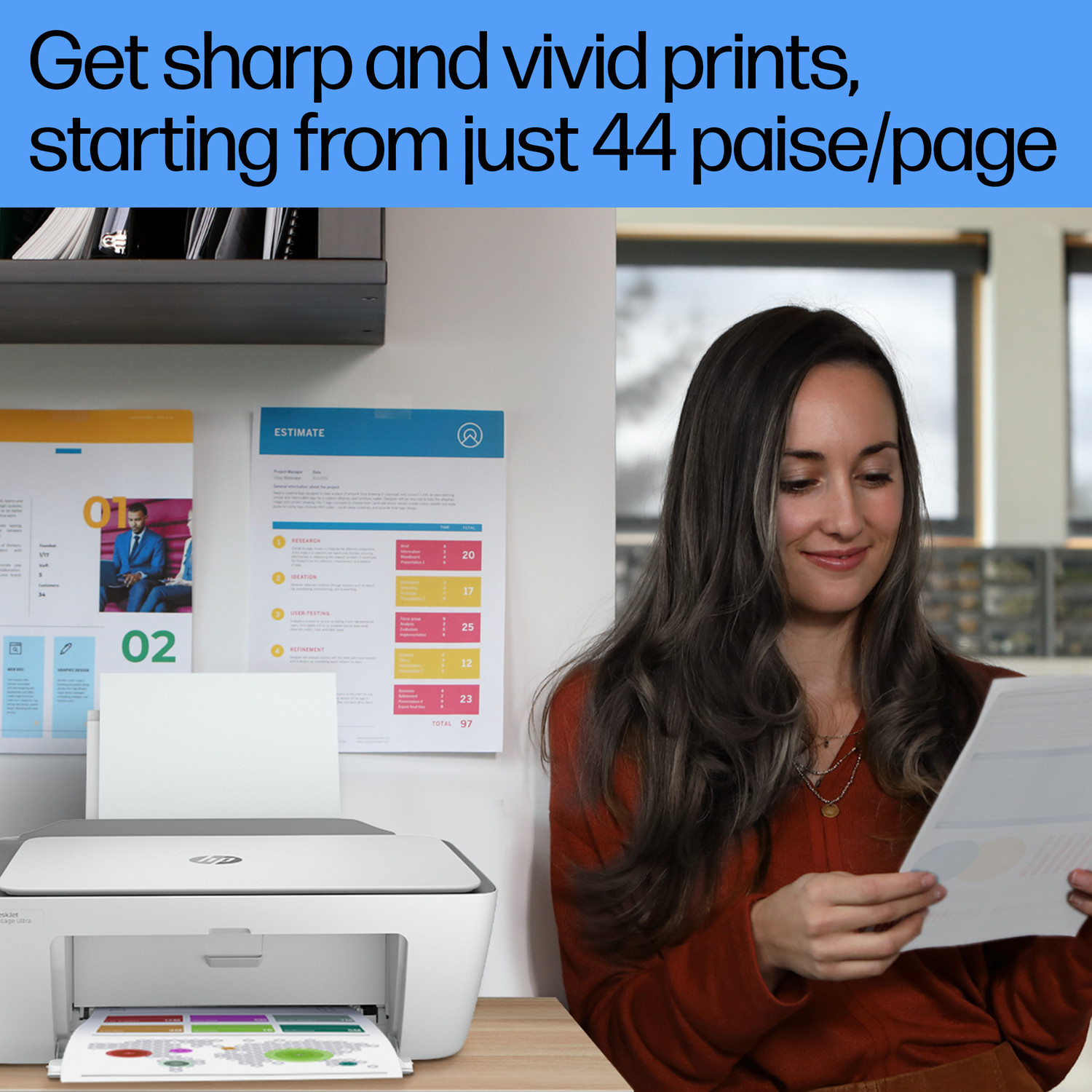 Image of HP Deskjet Ink advantage Ultra 4826 All-in-one Multi-function WiFi Color Inkjet Printer (Color Page Cost: 81 Paise | Black Page Cost: 44 Paise) with Copy, Scan, 2 Sets of Inbox Cartridges, Smart App Setup