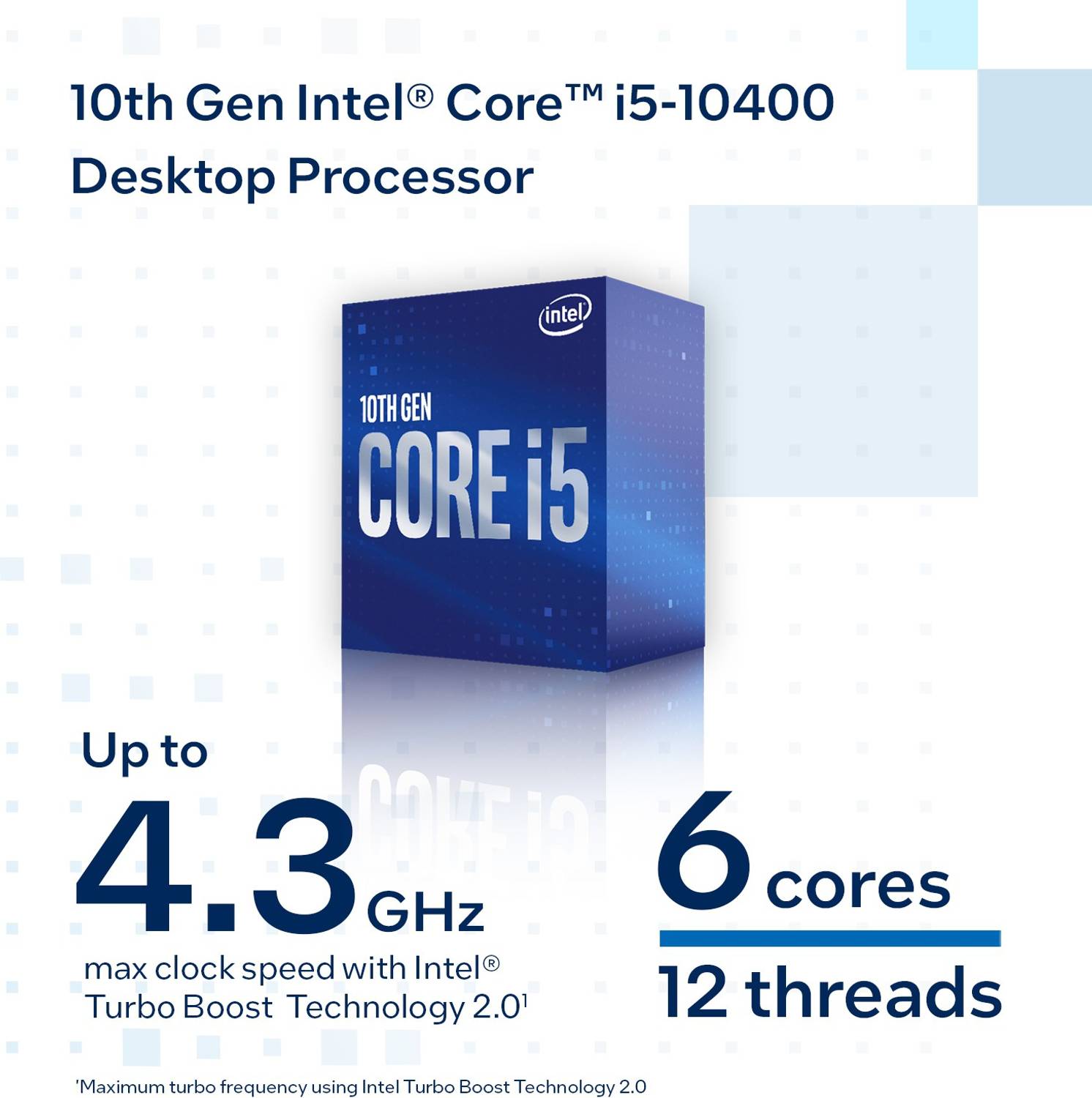 Intel i5-10400 2.9 GHz LGA 1200 Socket 6 Cores Desktop, Laptop
