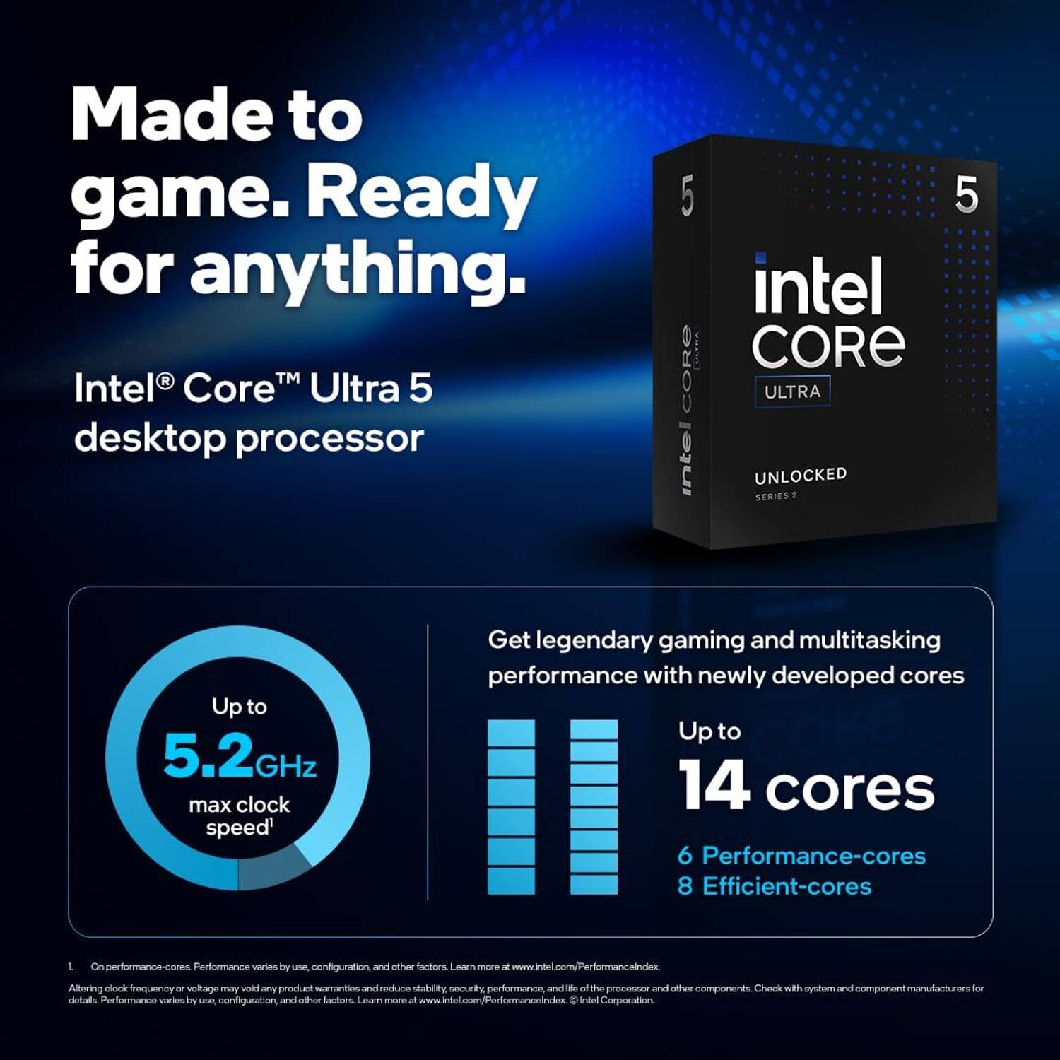 Intel CPU/BX80768245K/ULTRA5-245K 6.4 GHz Upto 5.2 GHz LGA1700