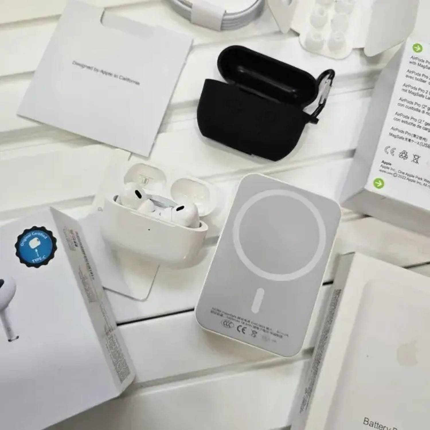 Apple AirPods Pro2 MagSafe AppleCare+おまけ MagPulse AirPods 2 Pro MagSafe Powerbank Combo | Bluetooth Earbuds