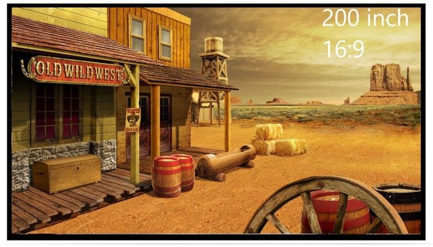 Image of Savsol 200 inch Large Projector Screen 16:9 4k Hanging Washable Fold-able Anti-Crease Projector Screen (Width 447 cm x 257 cm Height)