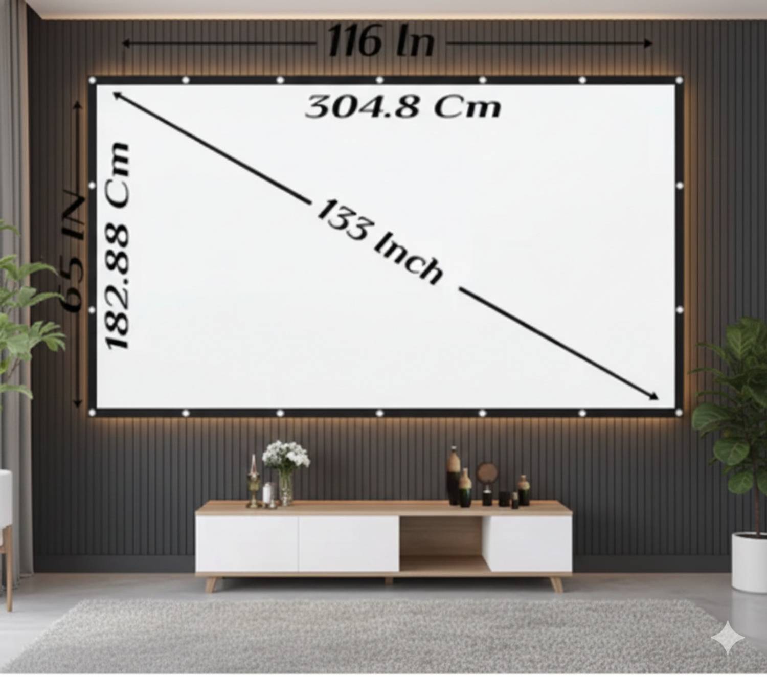 XTECTORVIEW 133 Inch Foldable Projector Screen - Image 2