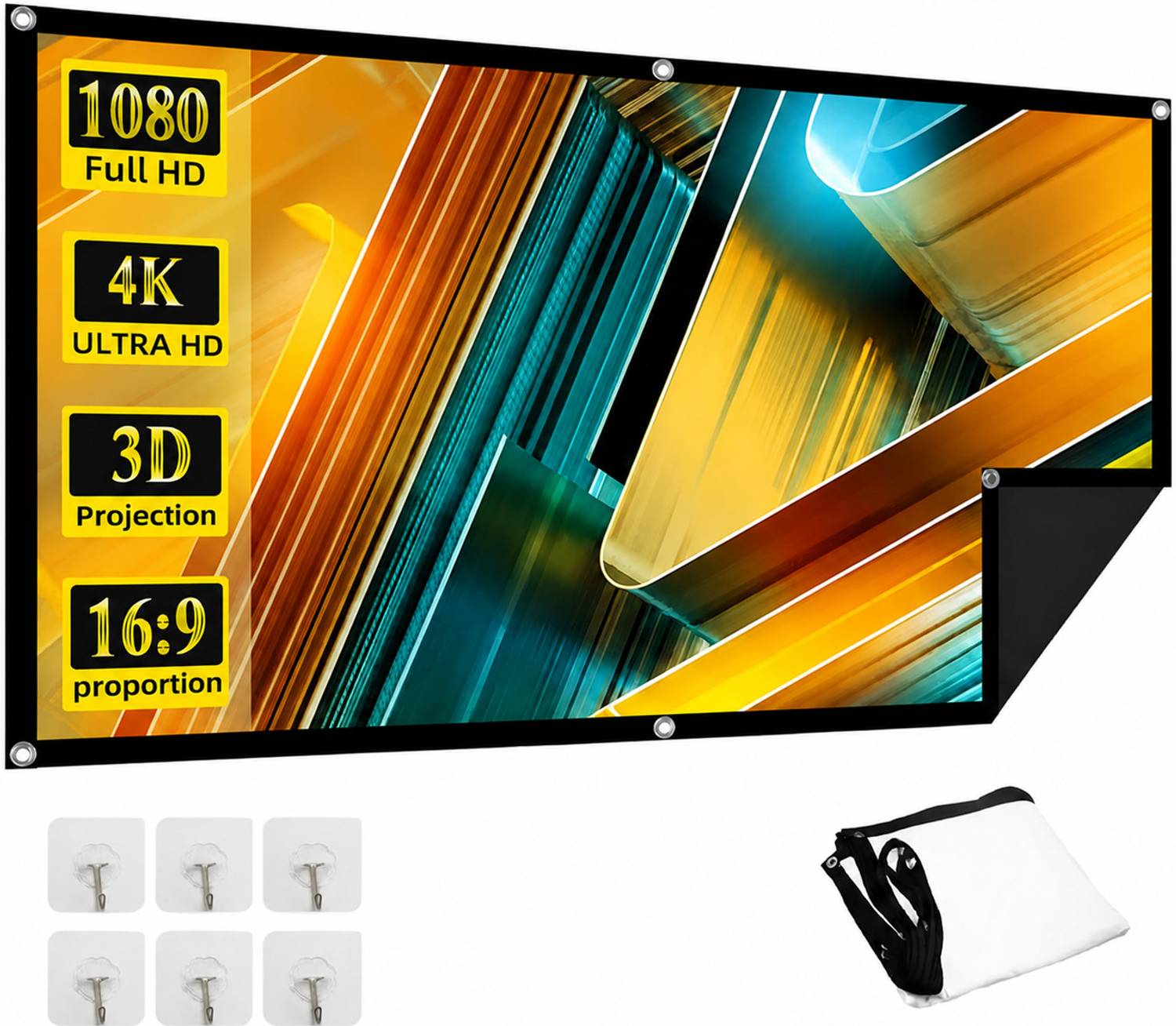 XTECTORVIEW 133 Inch Foldable Projector Screen - Image 1
