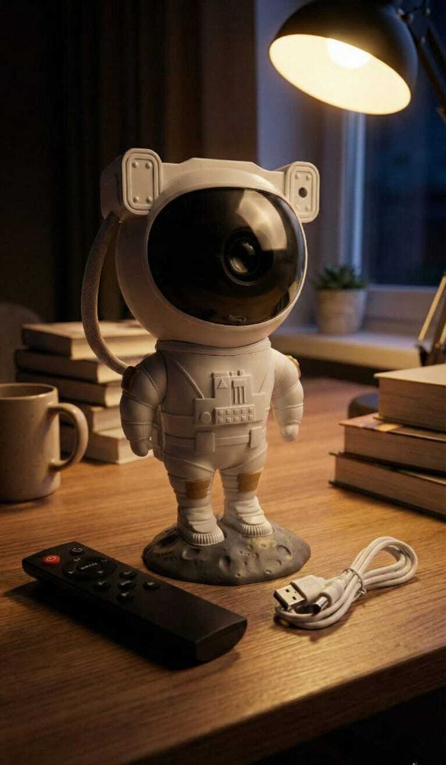 Image of Shapy Galaxy Light Astronaut space star projector 360 Adjustable Head Night Lamp (1 lm) Portable Projector