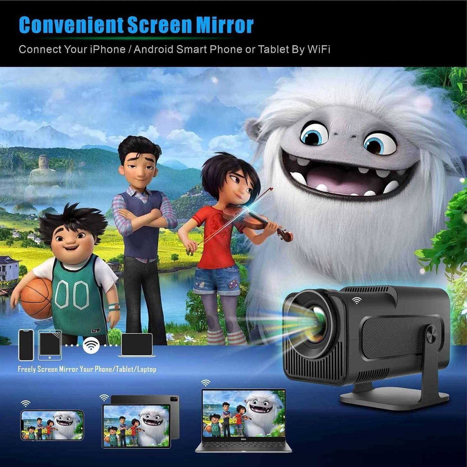 TOPPRO HY320 Mini 4K Portable Projector - Image 3